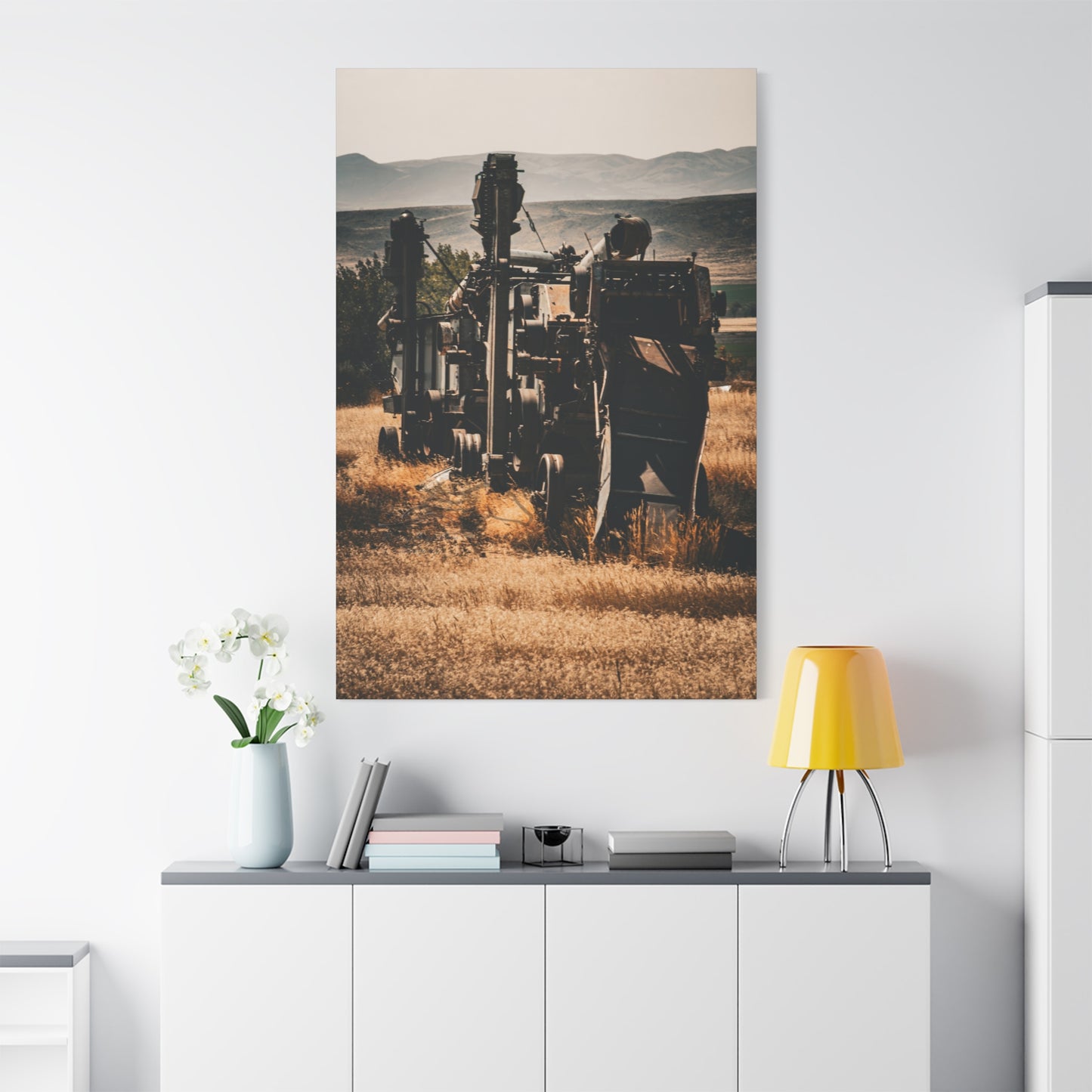 Rustic Farm Equipment Canvas