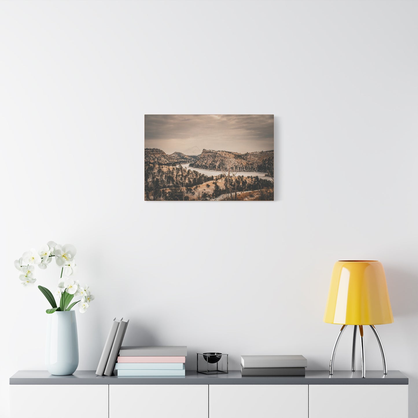 Rustic Mountain Landscape Canvas