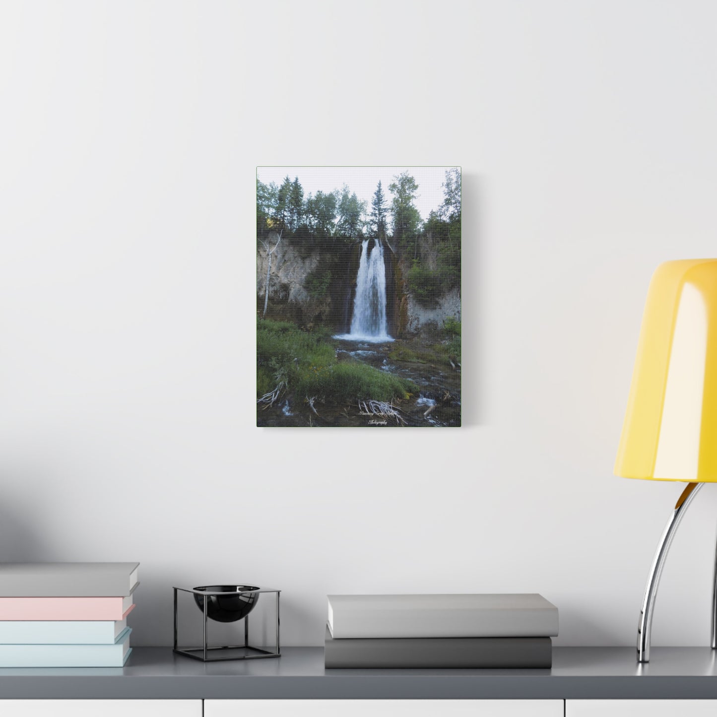 Spearfish Canyon Waterfall Matte Canvas, Stretched, 1.25"