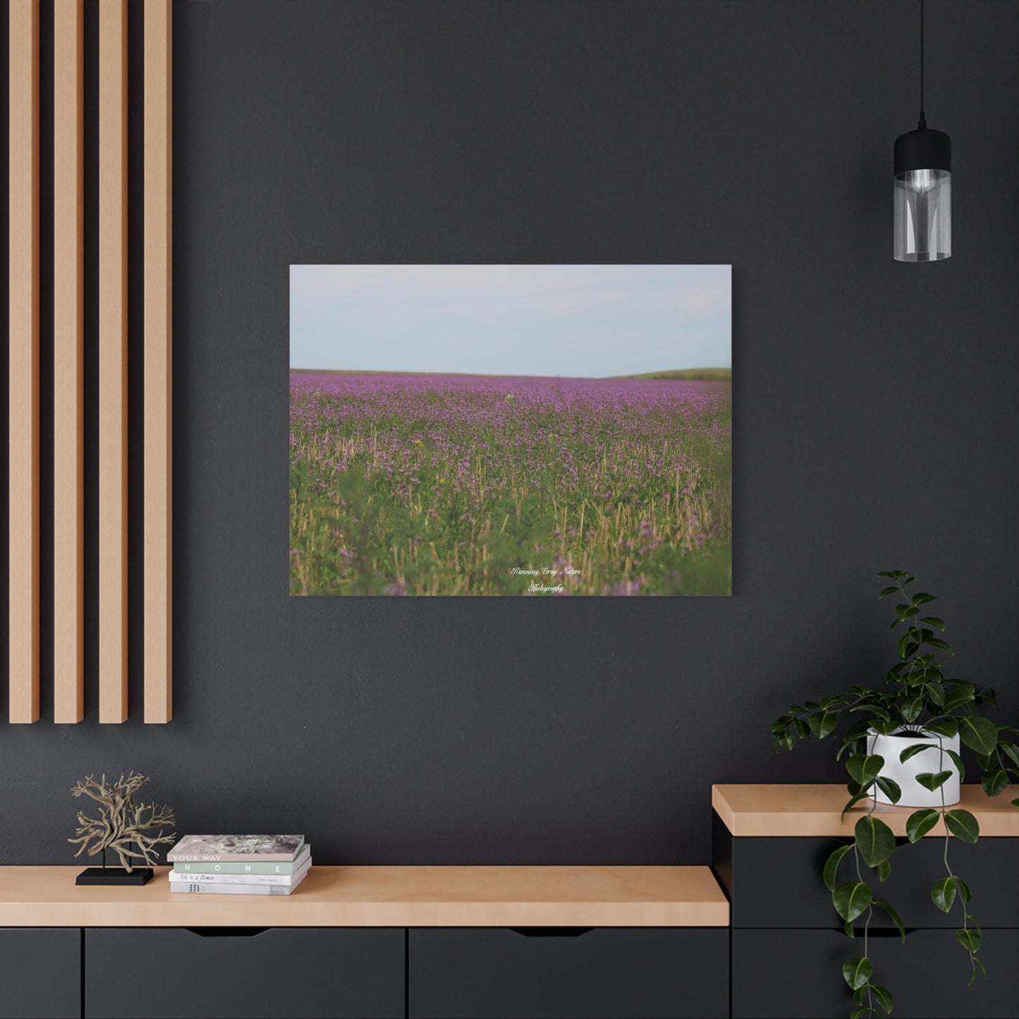 Purple Dead Nettle Field Matte Canvas, Stretched, 1.25"