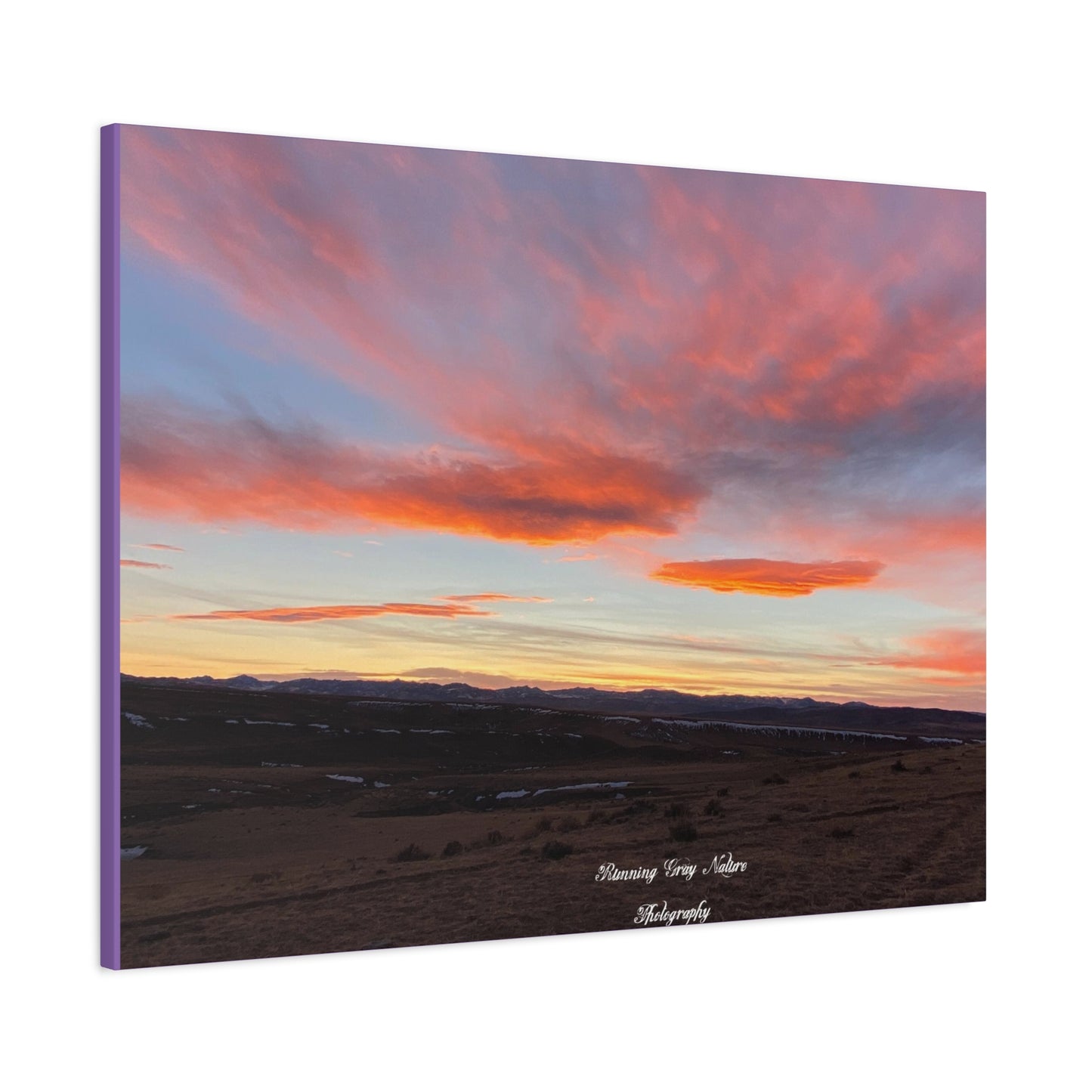 Wyoming Sunset Matte Canvas, Stretched, 1.25"