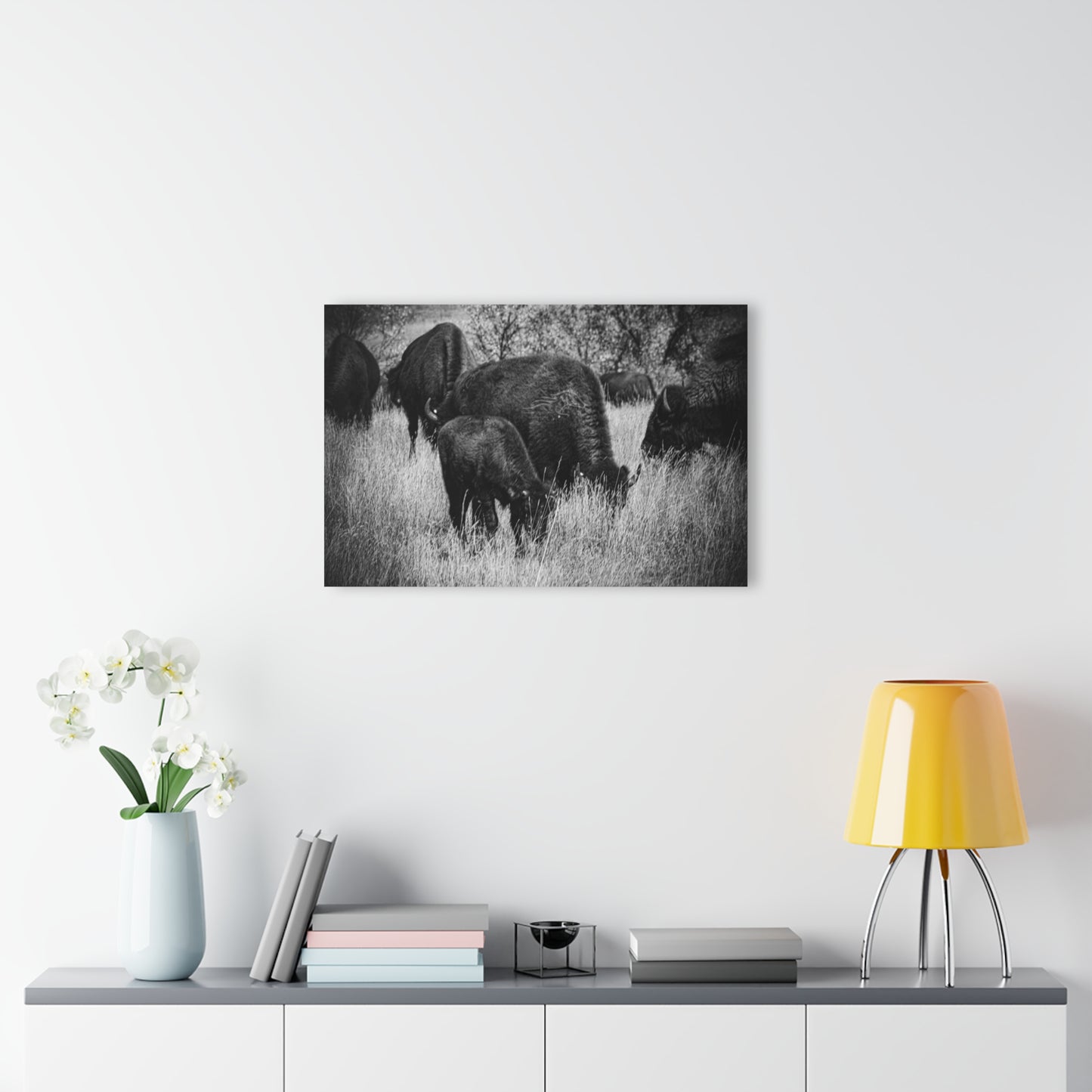 Black and White Buffalo Acrylic