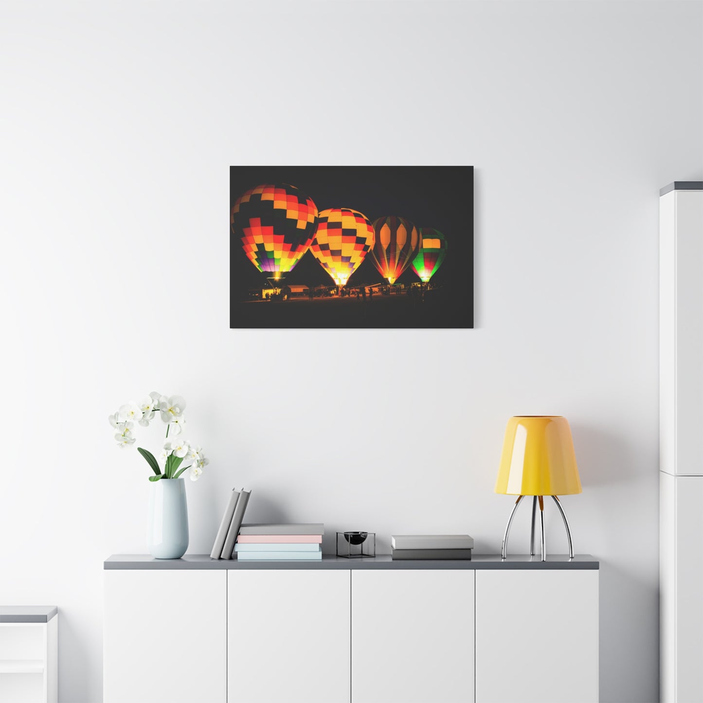 Four Colorful Hot Air Balloon Canvas