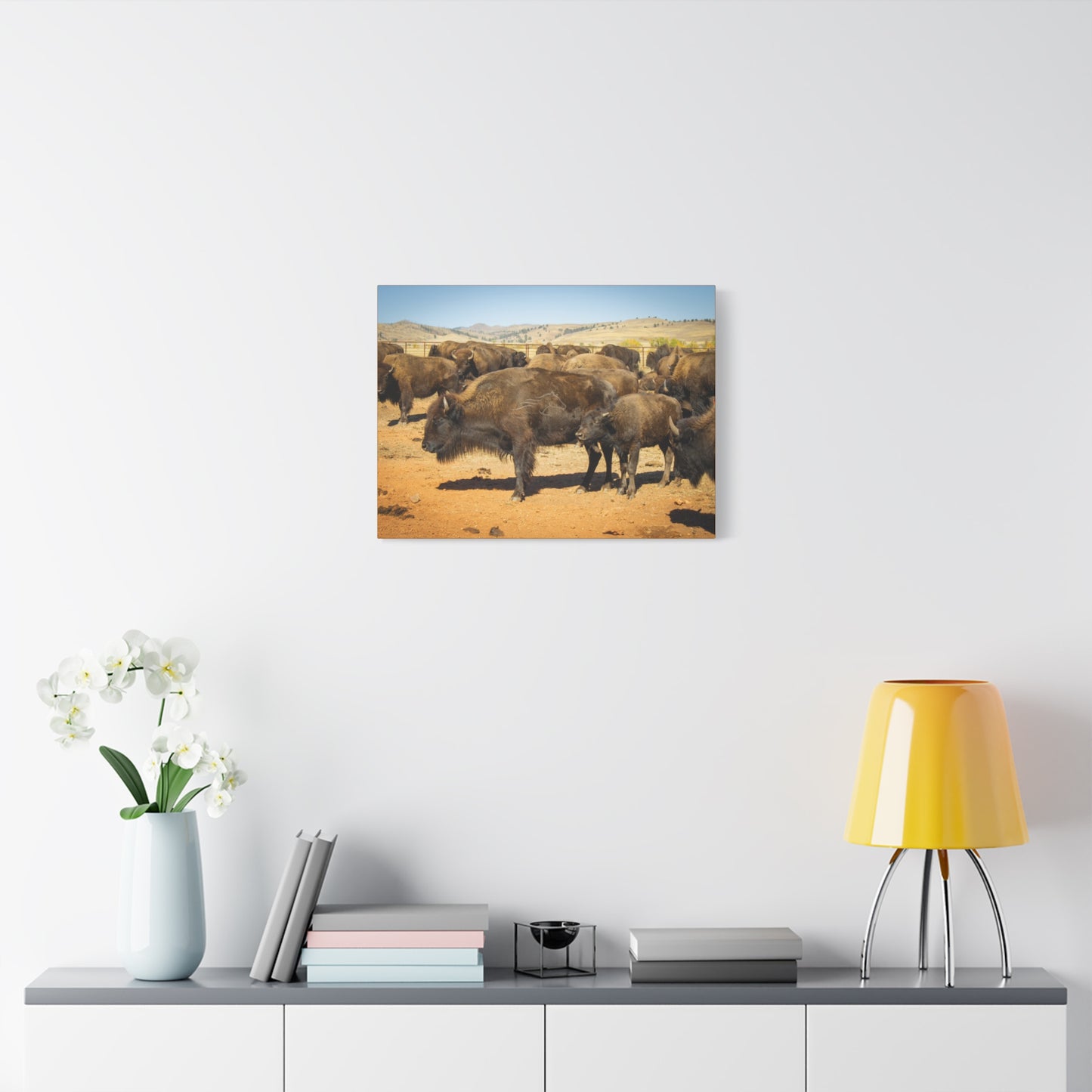 Momma and Baby Buffalo Canvas