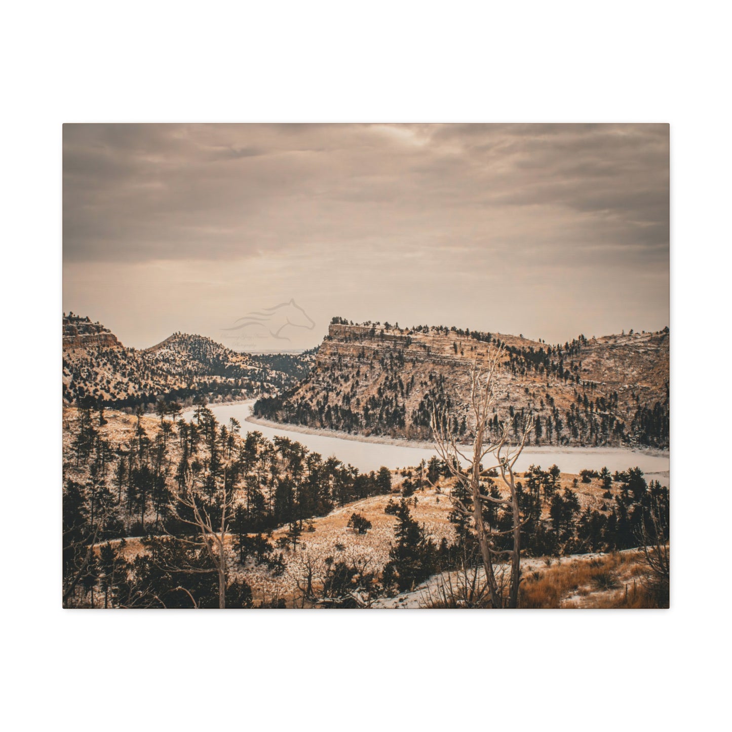 Rustic Mountain Landscape Canvas
