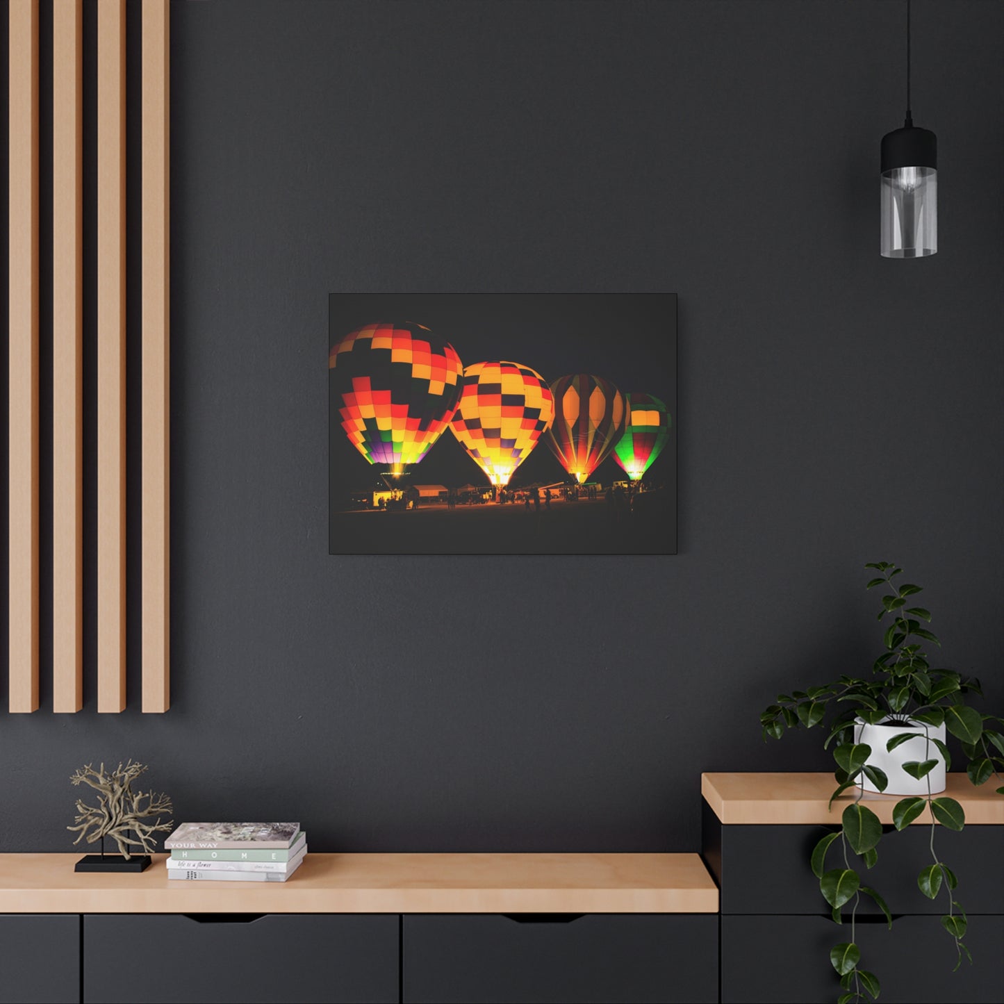 Four Colorful Hot Air Balloon Canvas