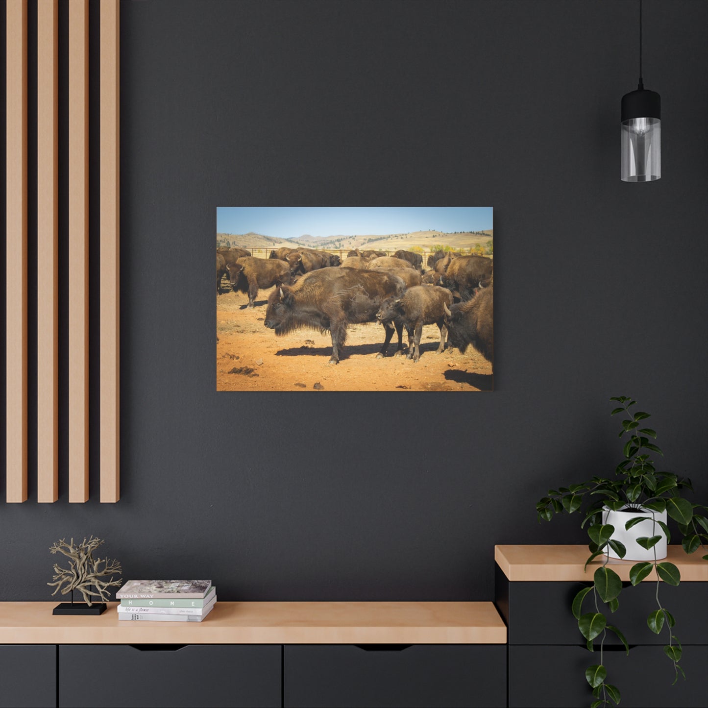 Momma and Baby Buffalo Canvas