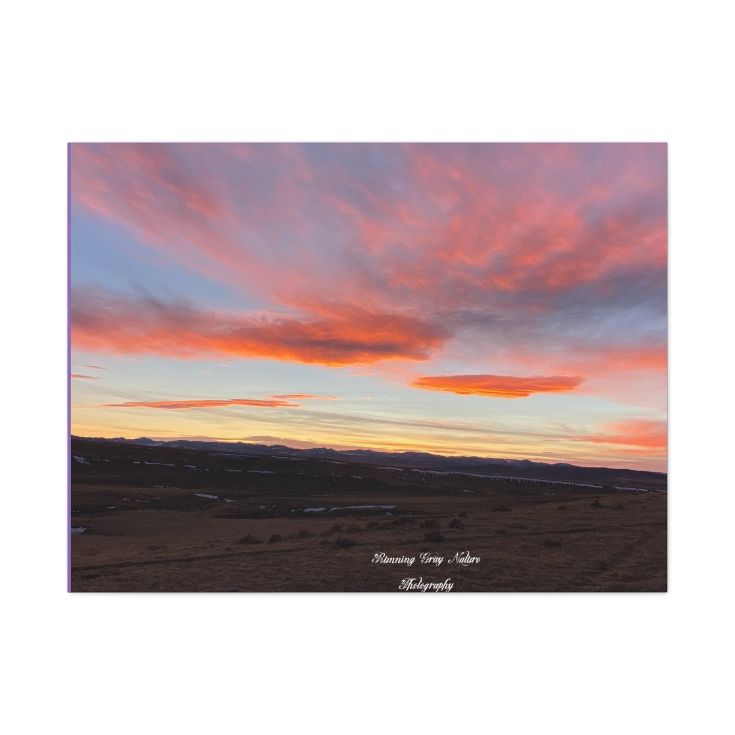 Wyoming Sunset Matte Canvas, Stretched, 1.25"