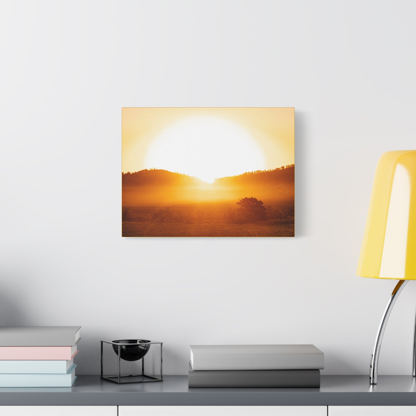 Buffalo Round Up Sunrise Canvas