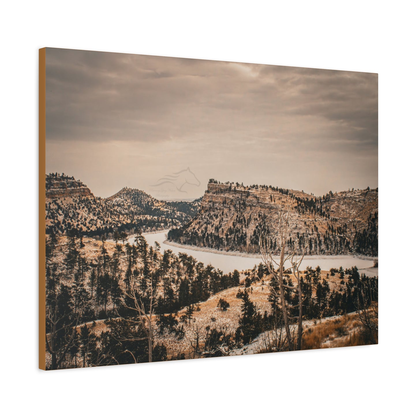 Rustic Mountain Landscape Canvas