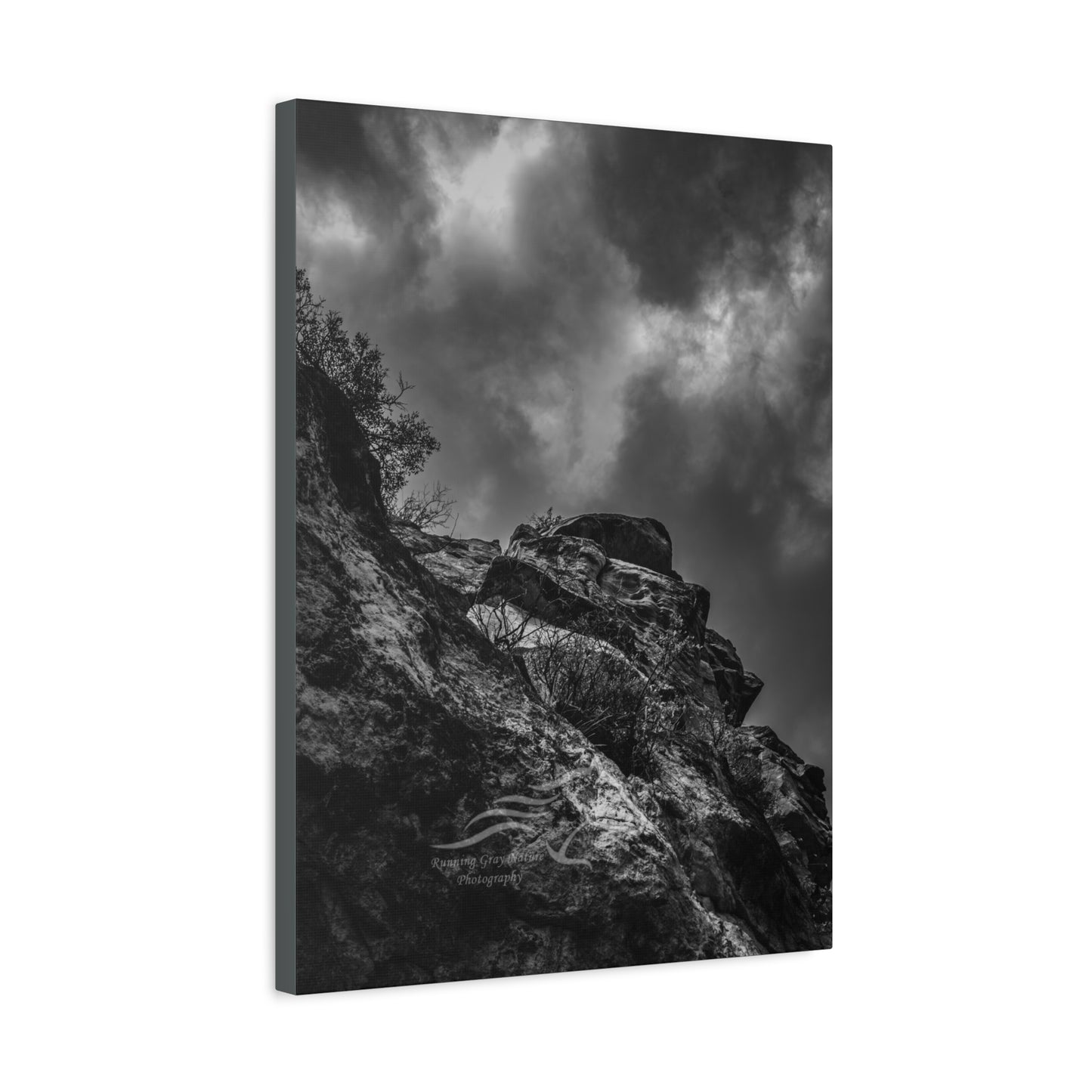 Black and White Sky View Ayres Natural Bridge Canvas
