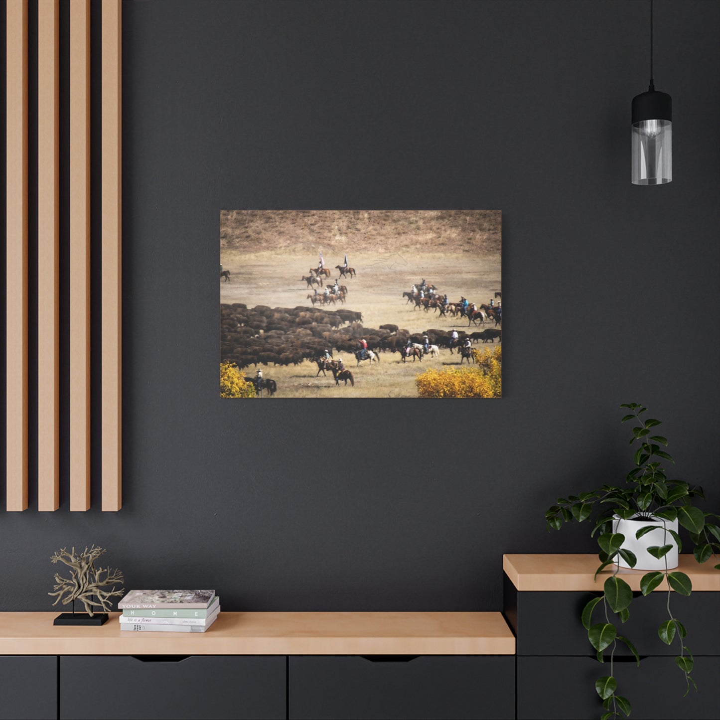 Cowboys and Buffalos Canvas
