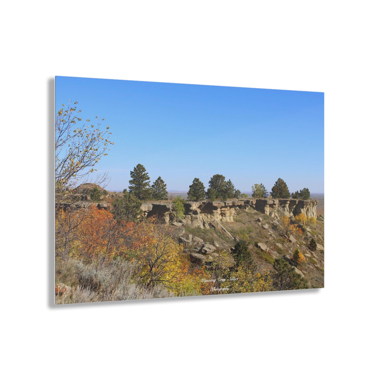 Fall Time Cliff Acrylic Prints