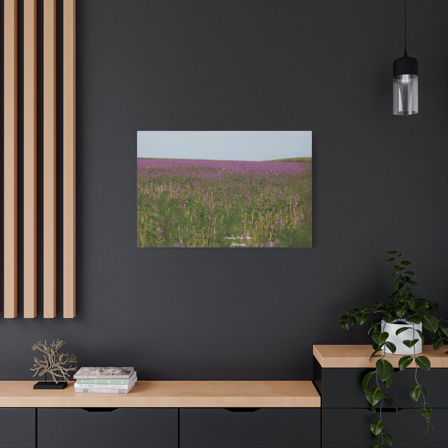 Purple Dead Nettle Field Matte Canvas, Stretched, 1.25"