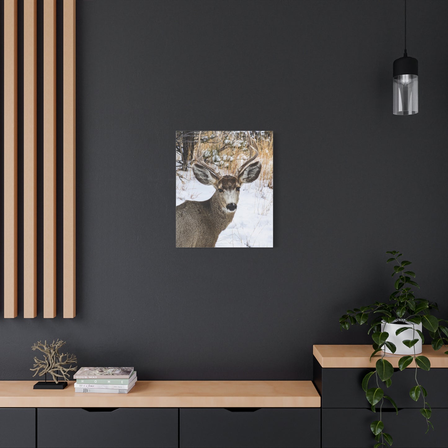 Deer Antlers in February Canvas