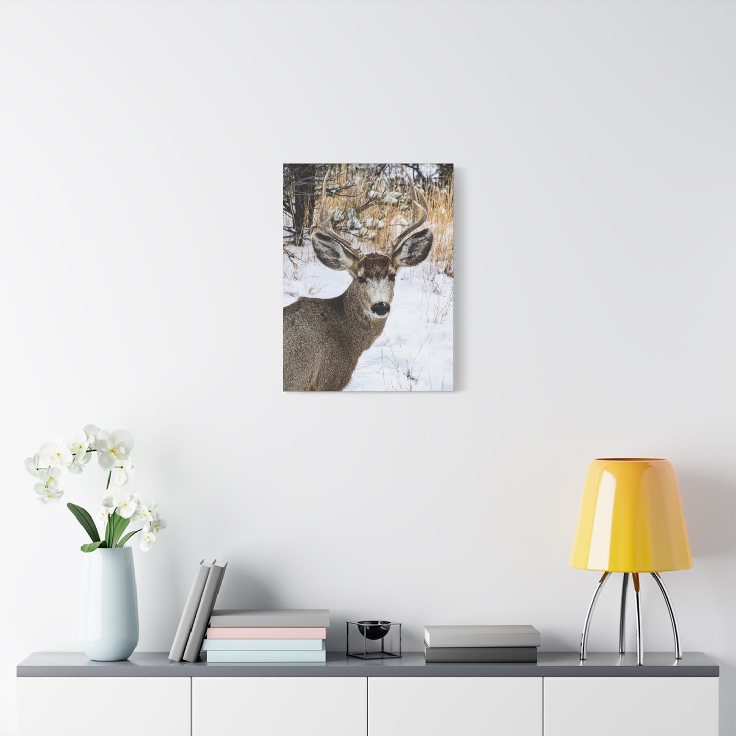 Deer Antlers in February Canvas