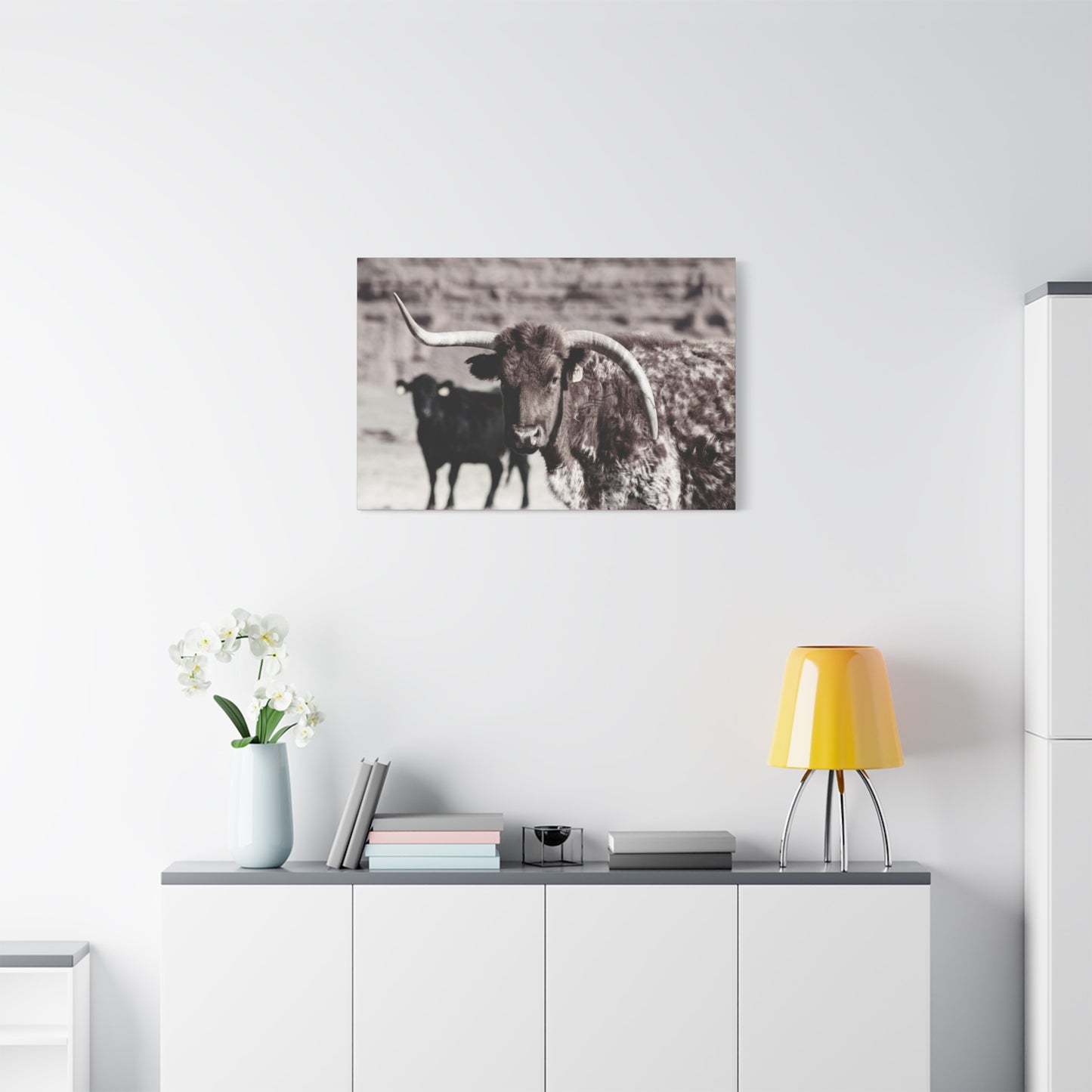 Rustic Longhorn Canvas