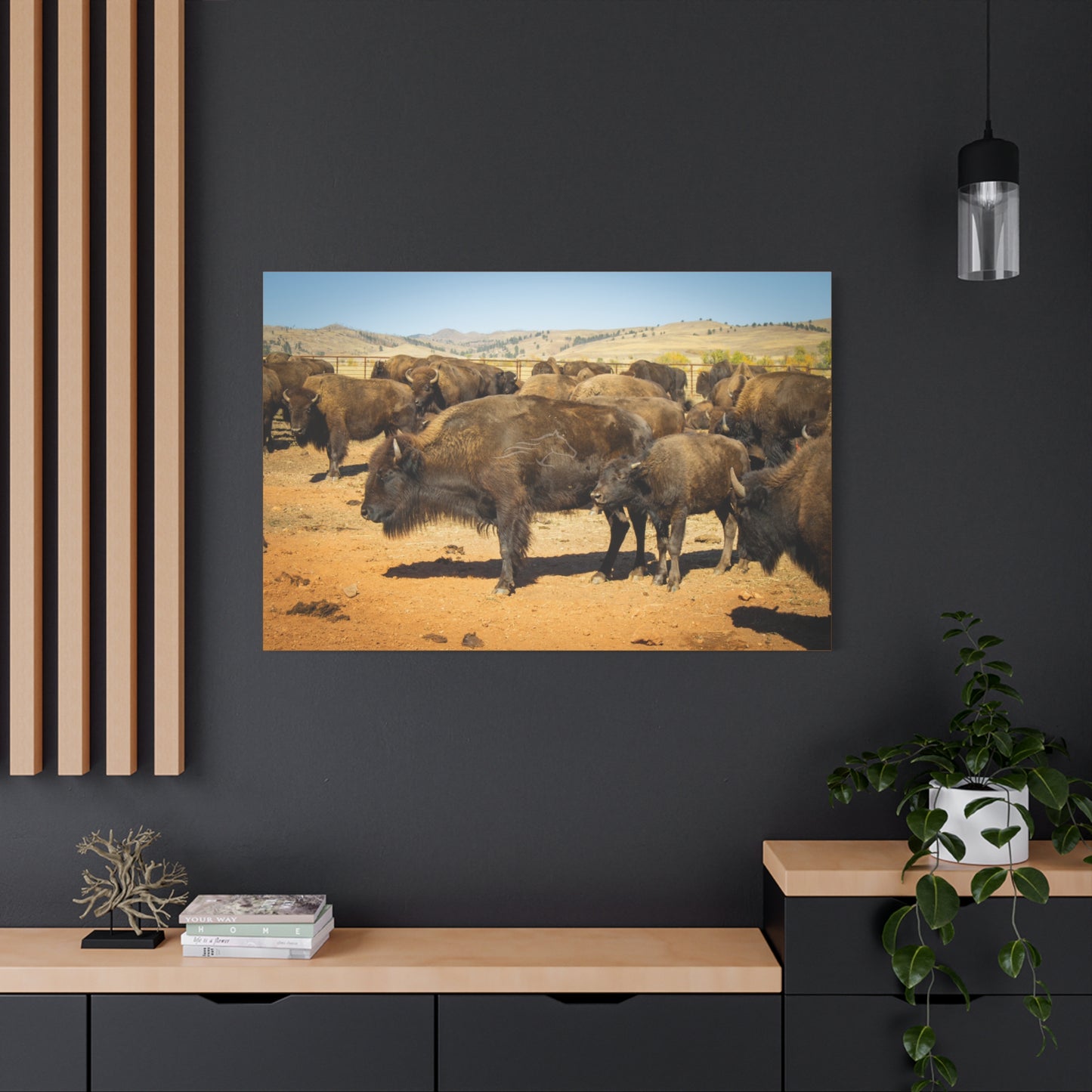 Momma and Baby Buffalo Canvas