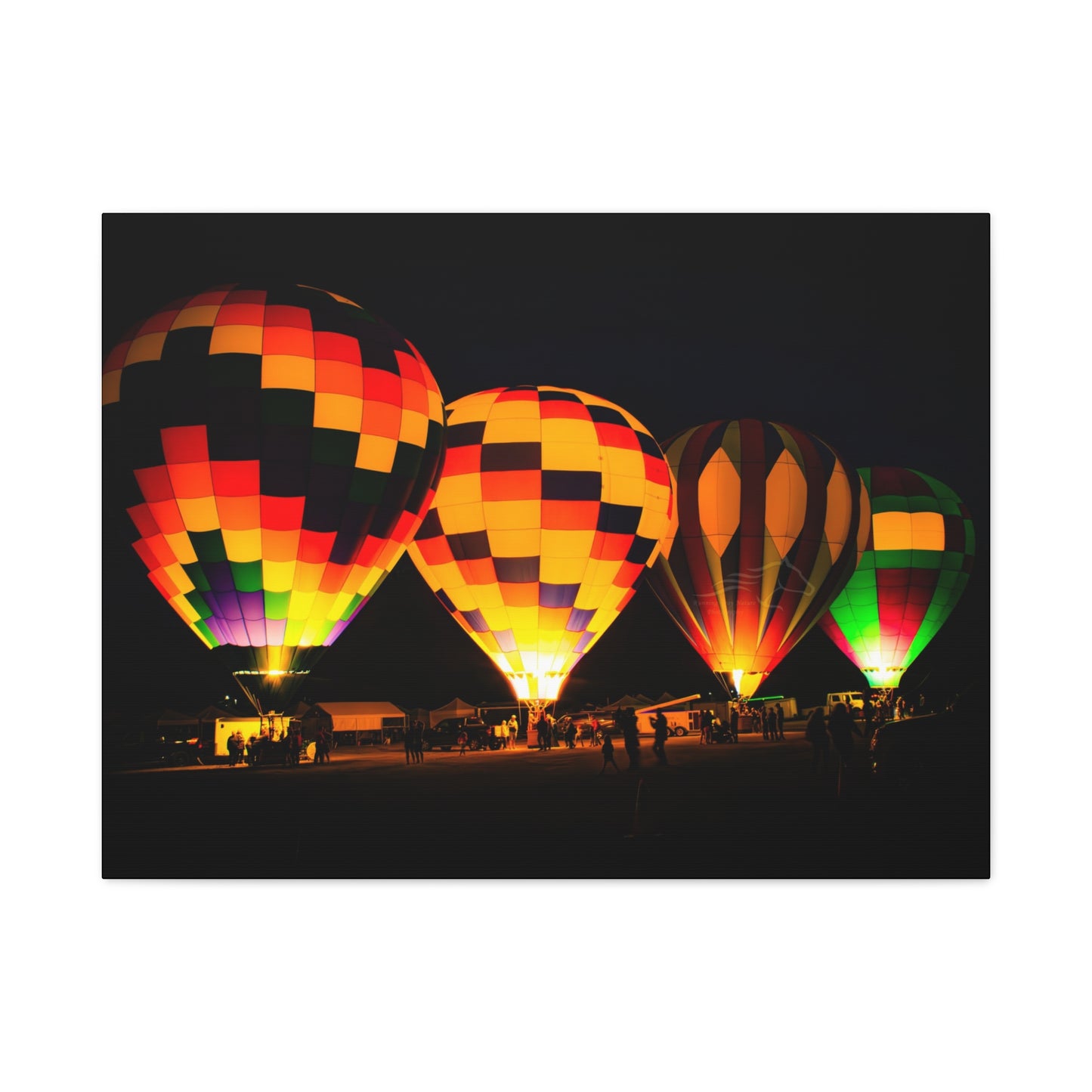 Four Colorful Hot Air Balloon Canvas