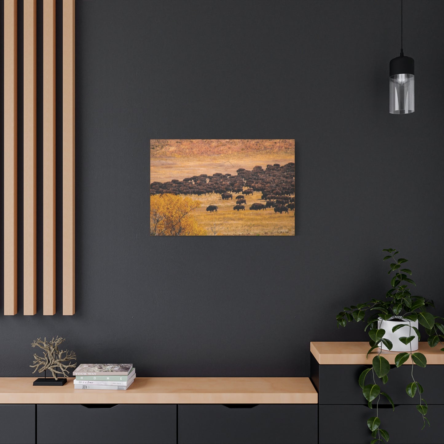 Buffalo all Gathered Canvas