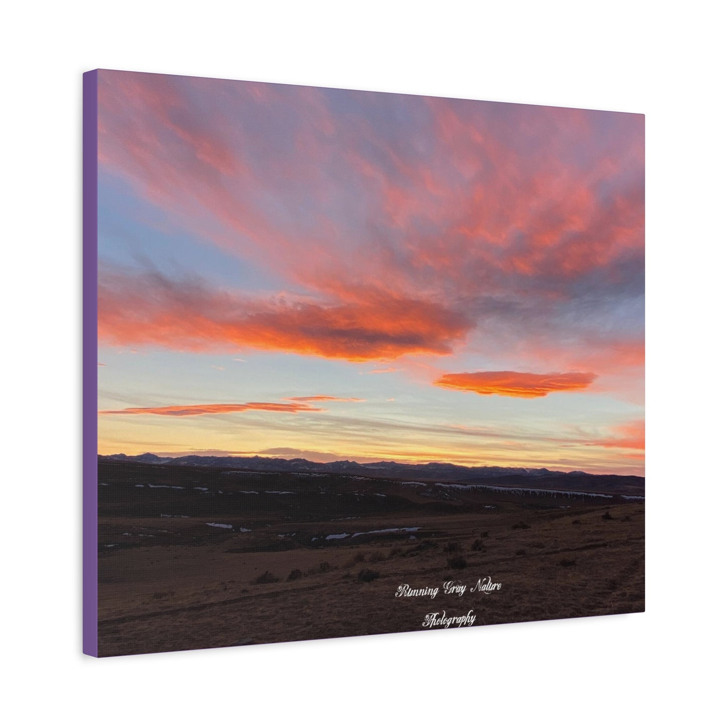 Wyoming Sunset Matte Canvas, Stretched, 1.25"