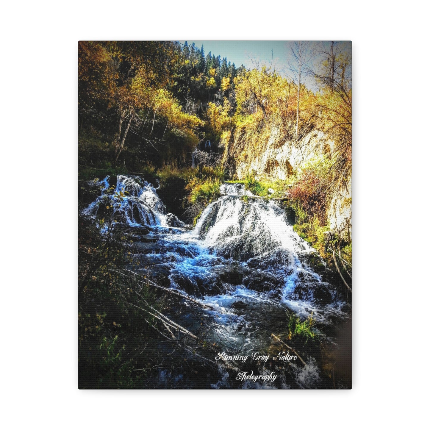 Spearfish, SD Roughlock Falls Matte Canvas, Stretched, 1.25"