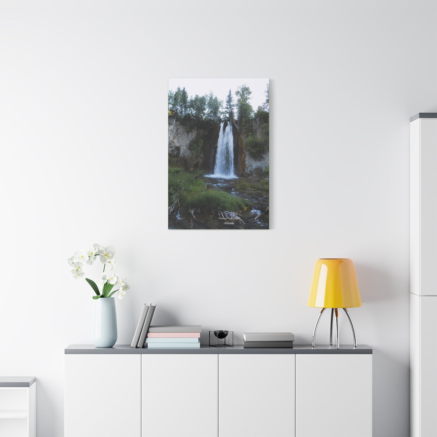 Spearfish Canyon Waterfall Matte Canvas, Stretched, 1.25"