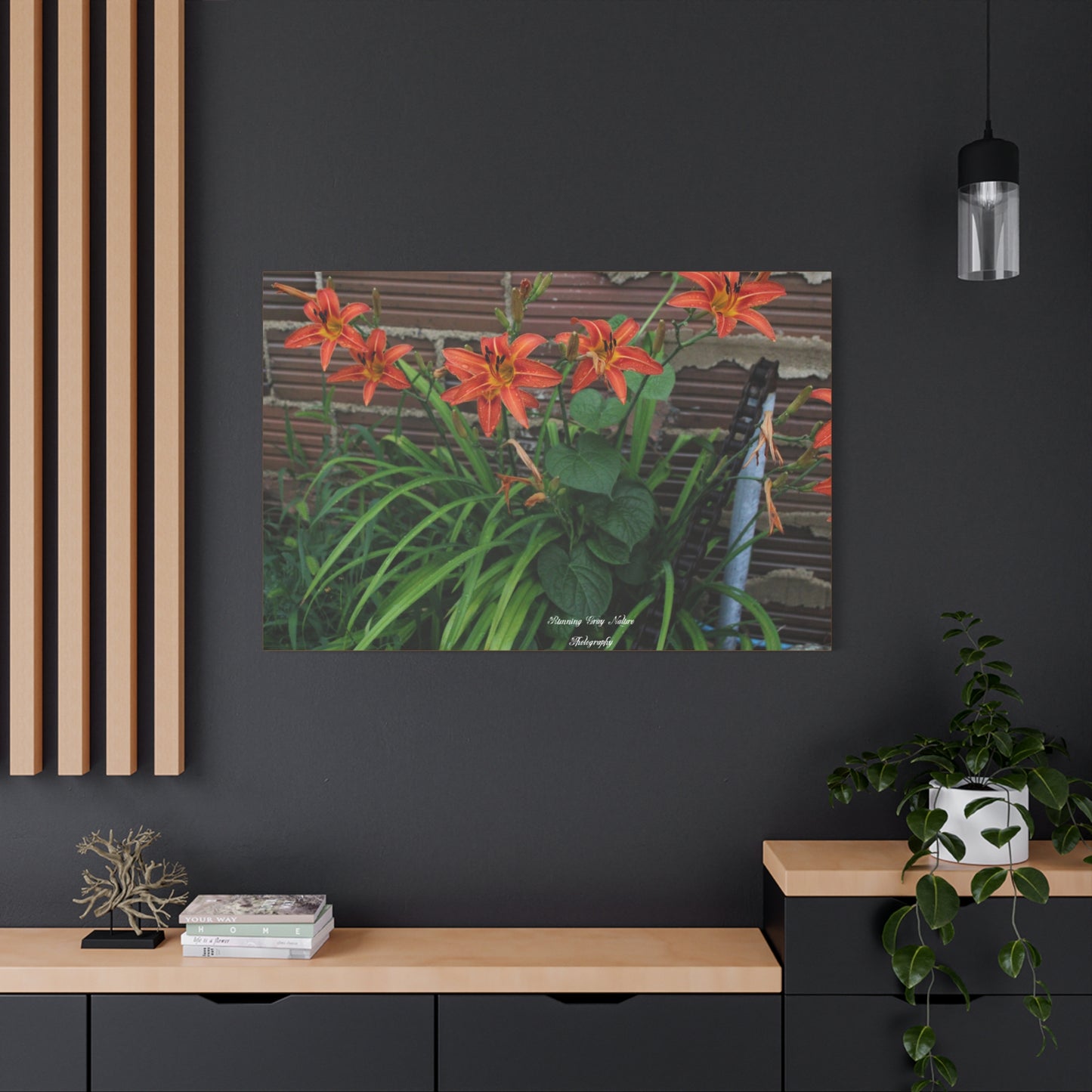 Orange Tiger Day Lily Matte Canvas, Stretched, 1.25"