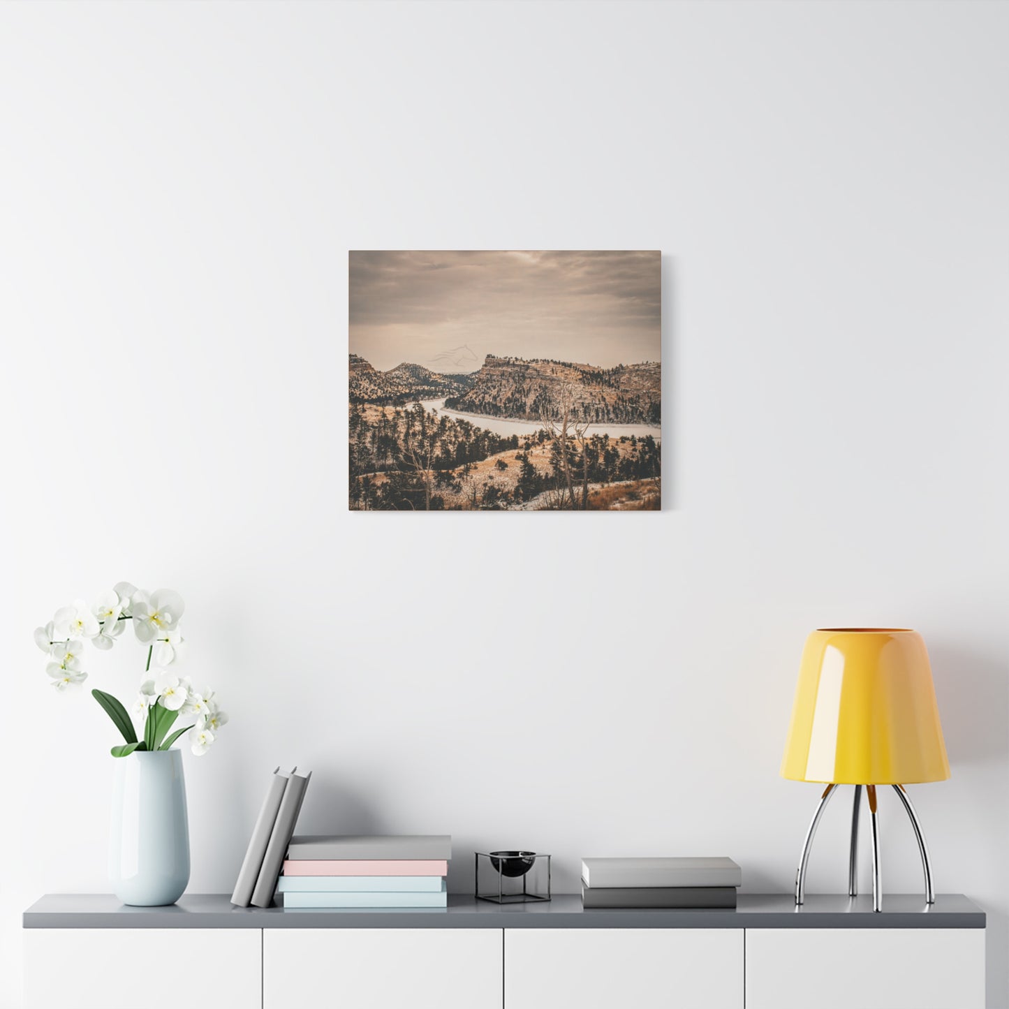 Rustic Mountain Landscape Canvas