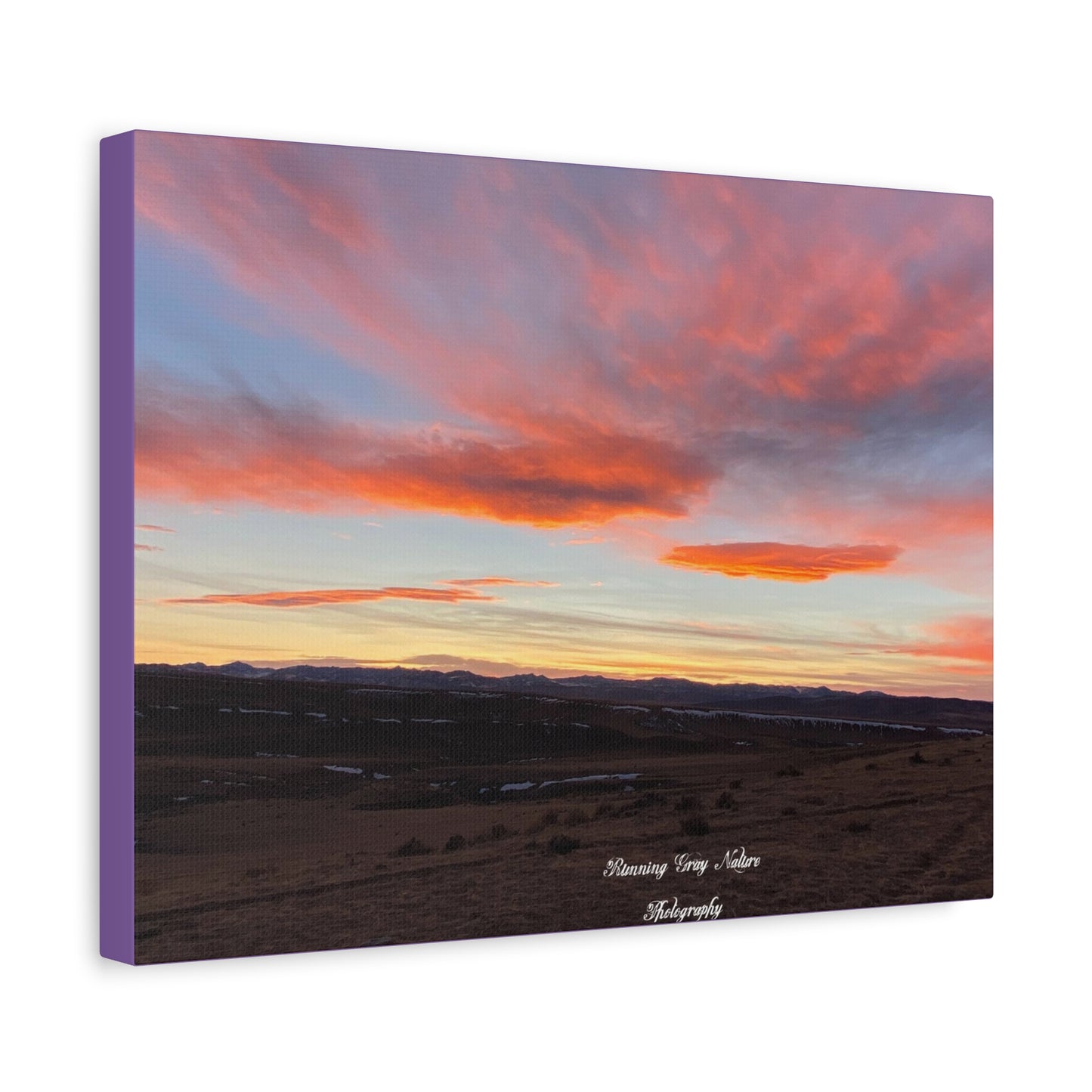 Wyoming Sunset Matte Canvas, Stretched, 1.25"