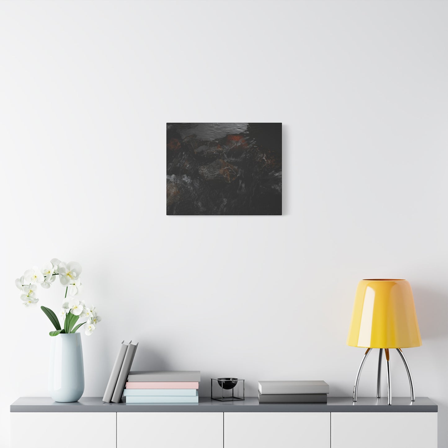 Dark Water Rocks Canvas