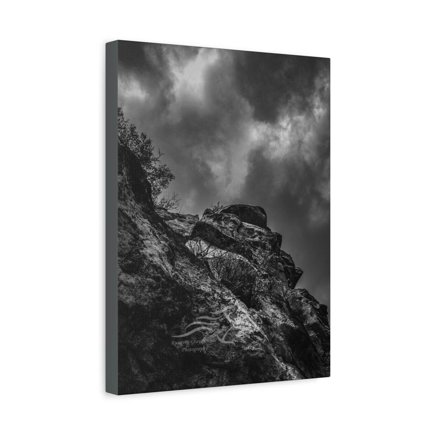 Black and White Sky View Ayres Natural Bridge Canvas