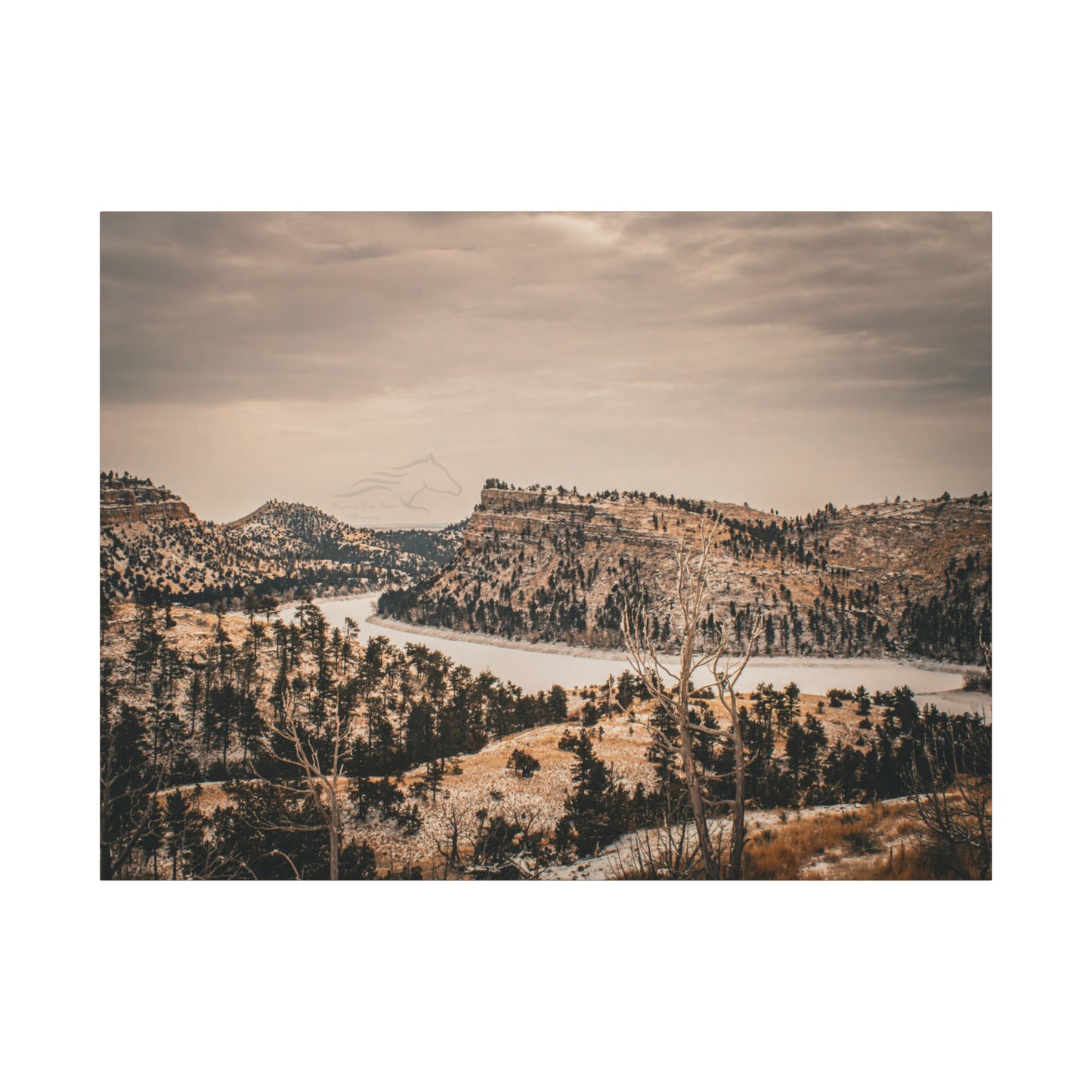 Rustic Mountain Landscape Canvas