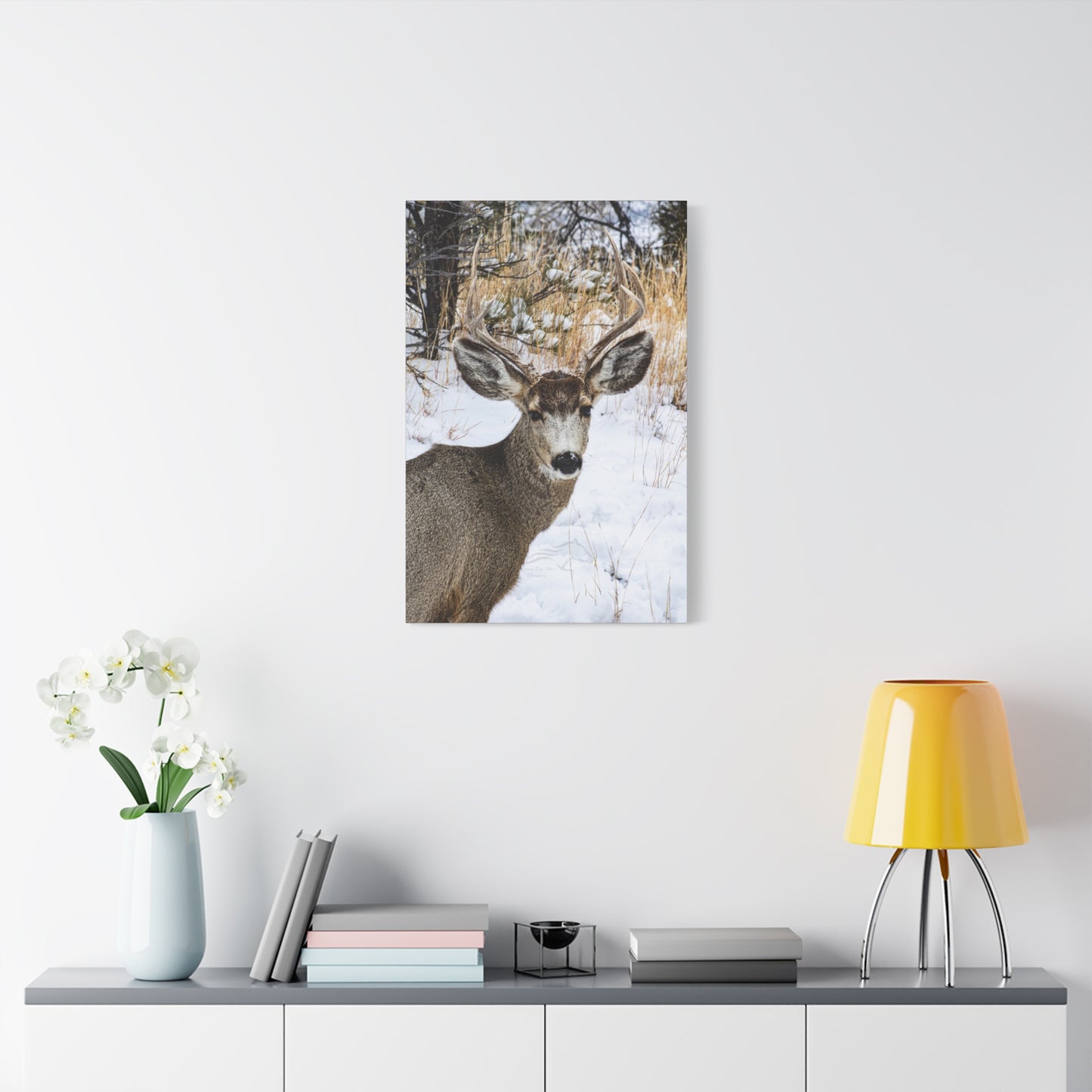 Deer Antlers in February Canvas