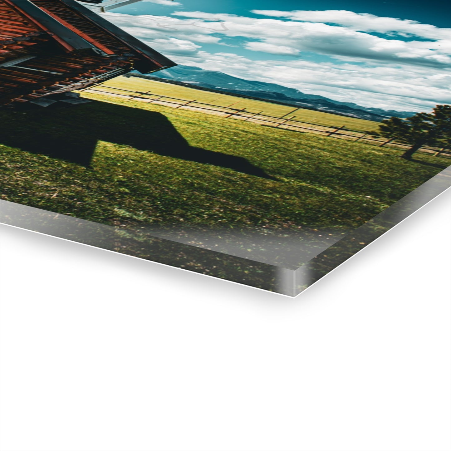 Rustic Mountain View Church Acrylic