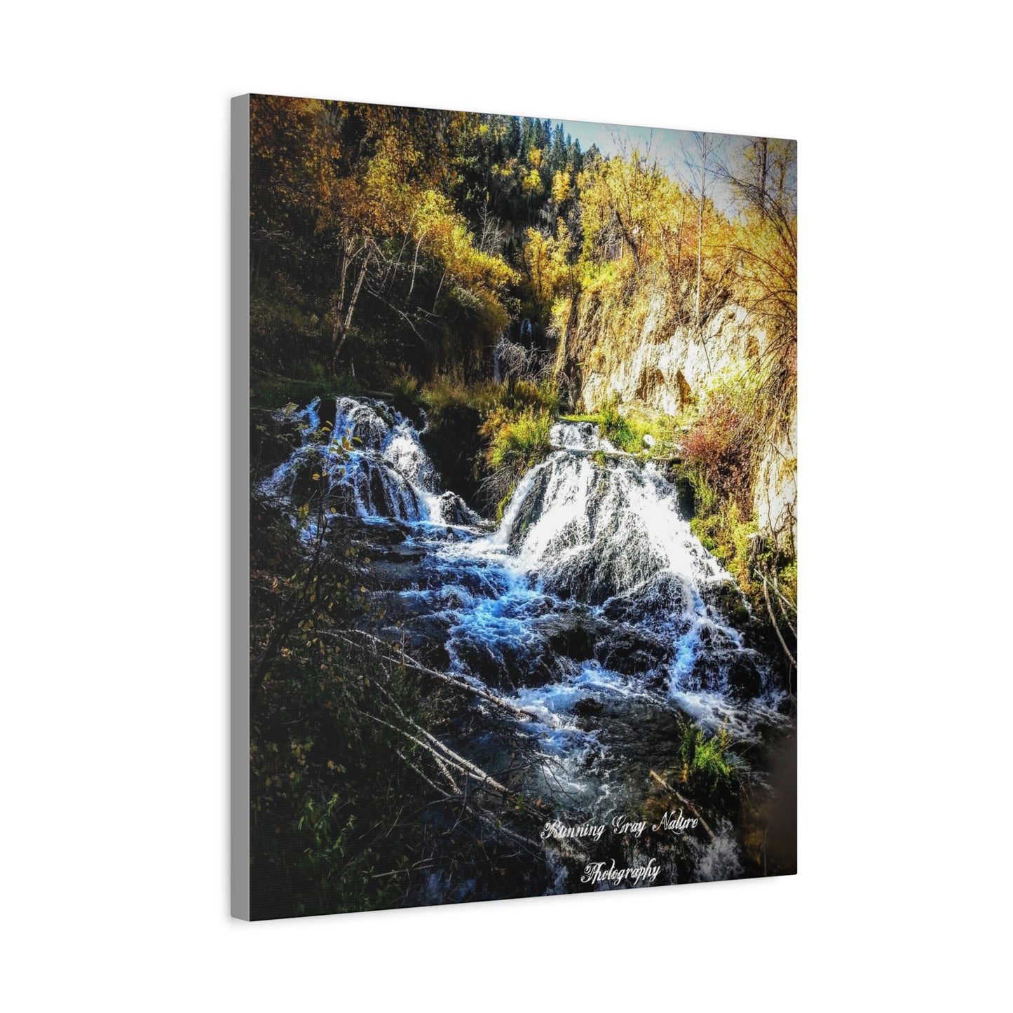 Spearfish, SD Roughlock Falls Matte Canvas, Stretched, 1.25"