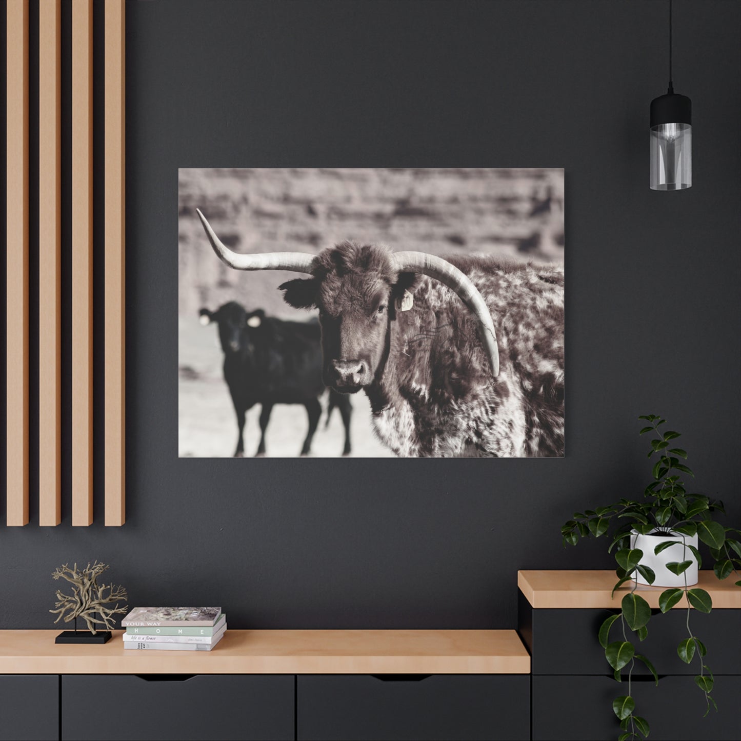 Rustic Longhorn Canvas