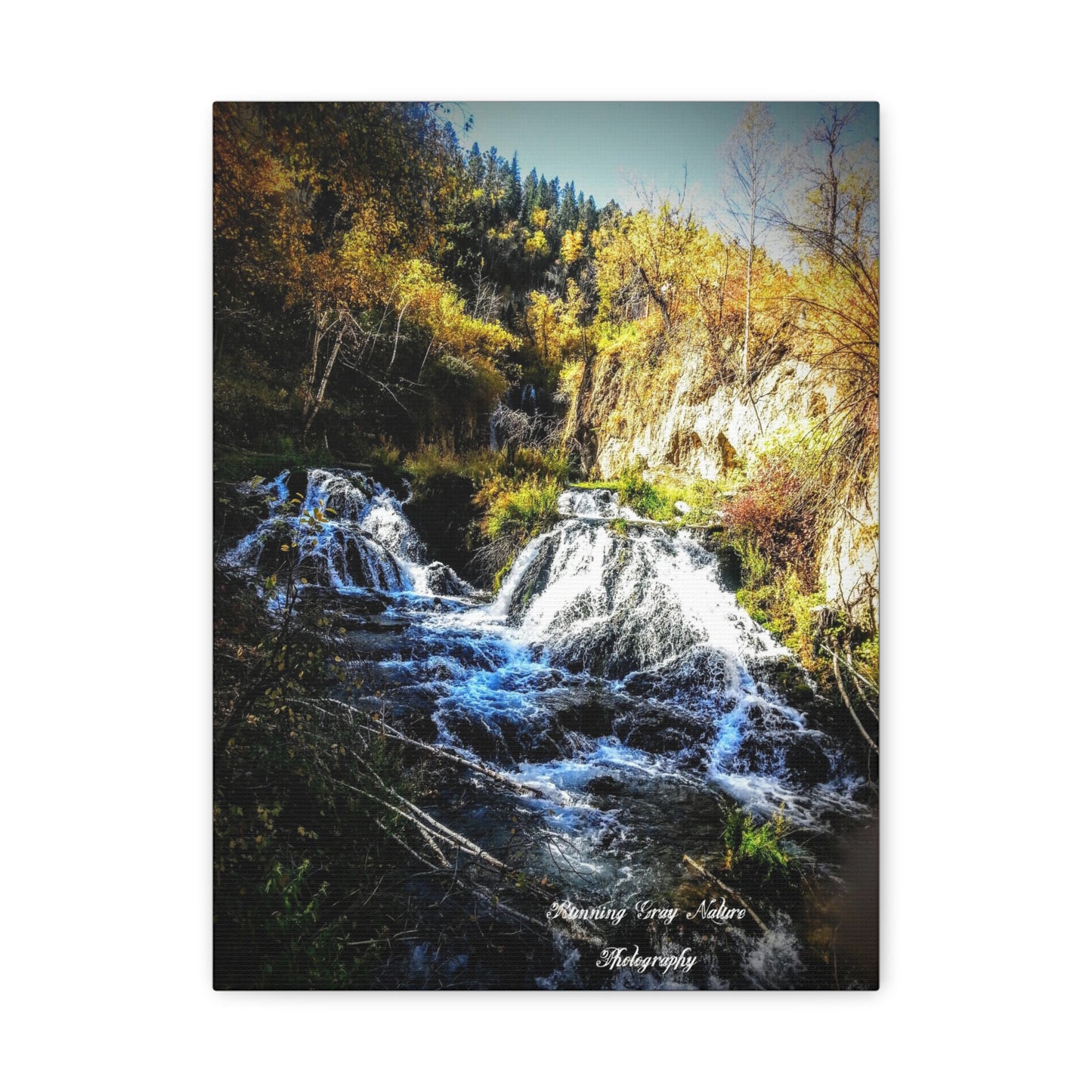 Spearfish, SD Roughlock Falls Matte Canvas, Stretched, 1.25"