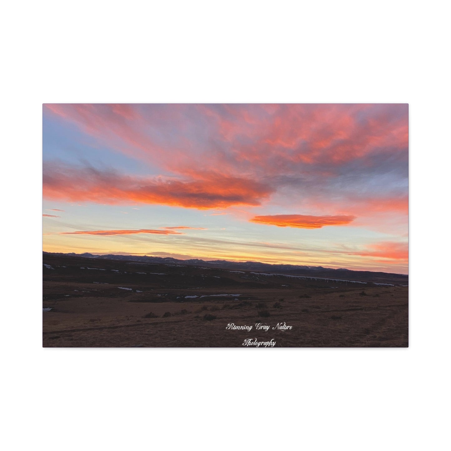 Wyoming Sunset Matte Canvas, Stretched, 1.25"