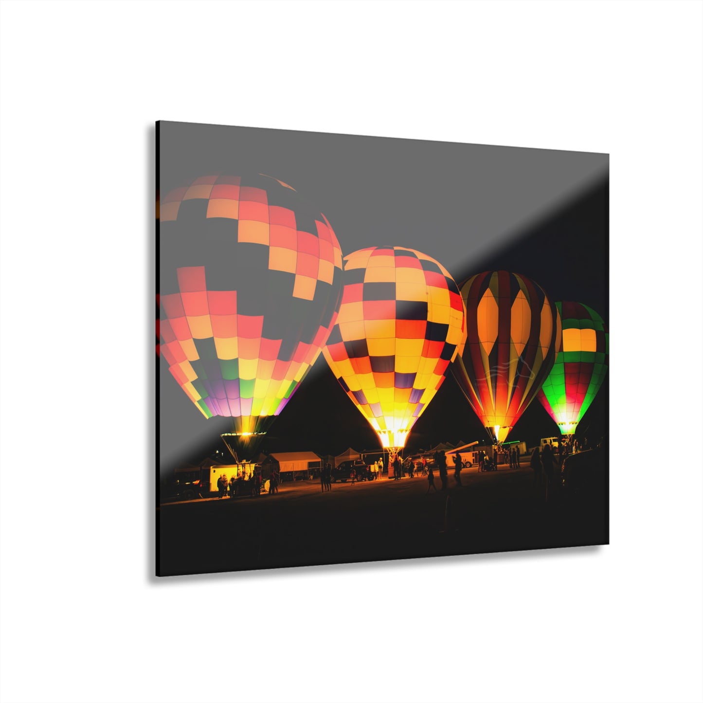 Four Colorful Hot Air Balloons Acrylic