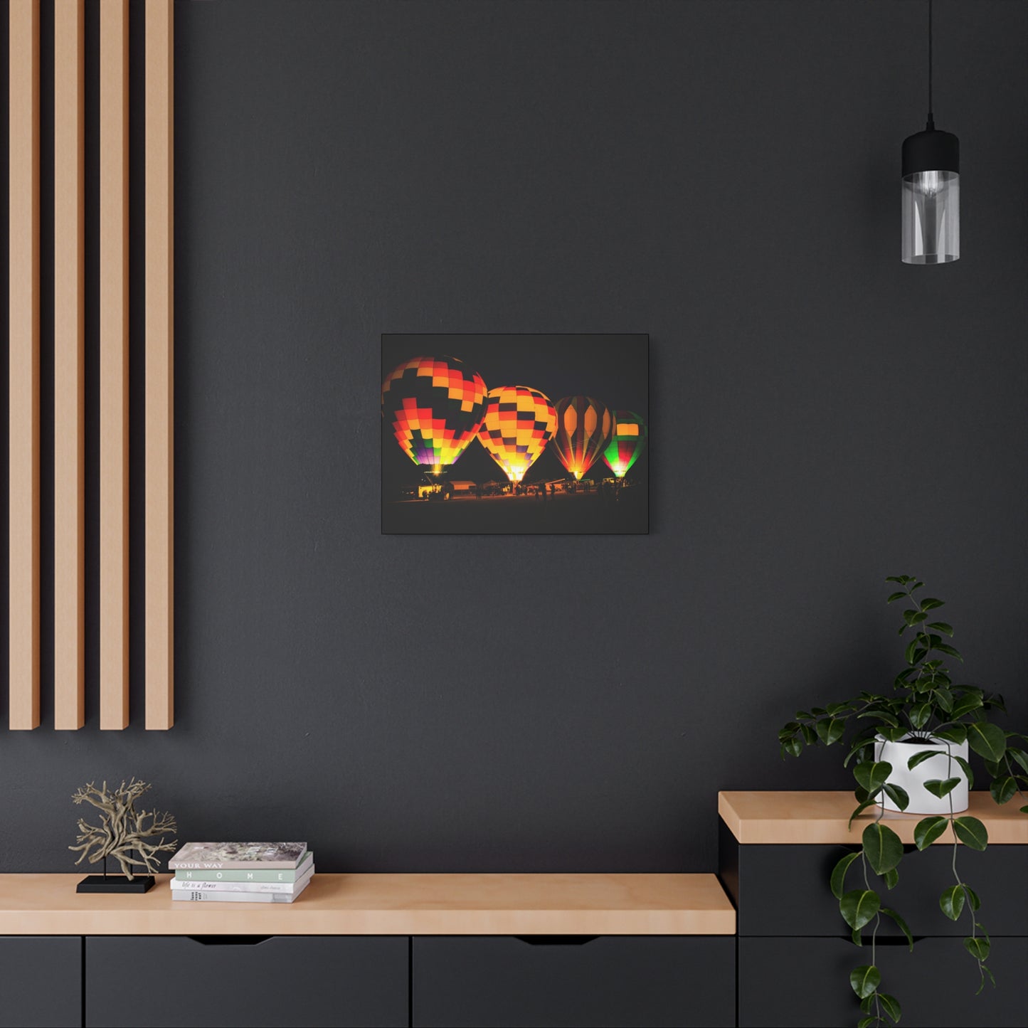 Four Colorful Hot Air Balloon Canvas