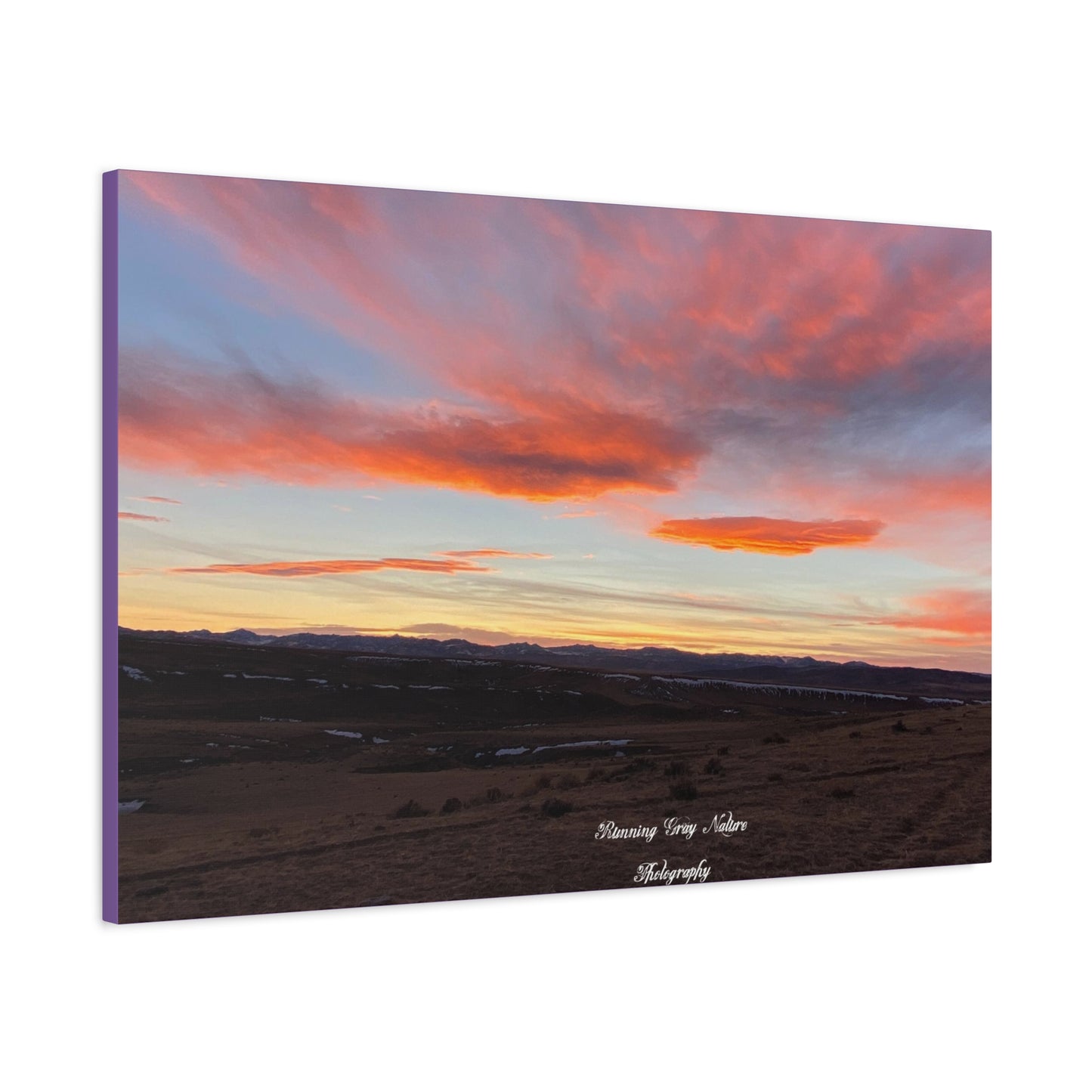 Wyoming Sunset Matte Canvas, Stretched, 1.25"