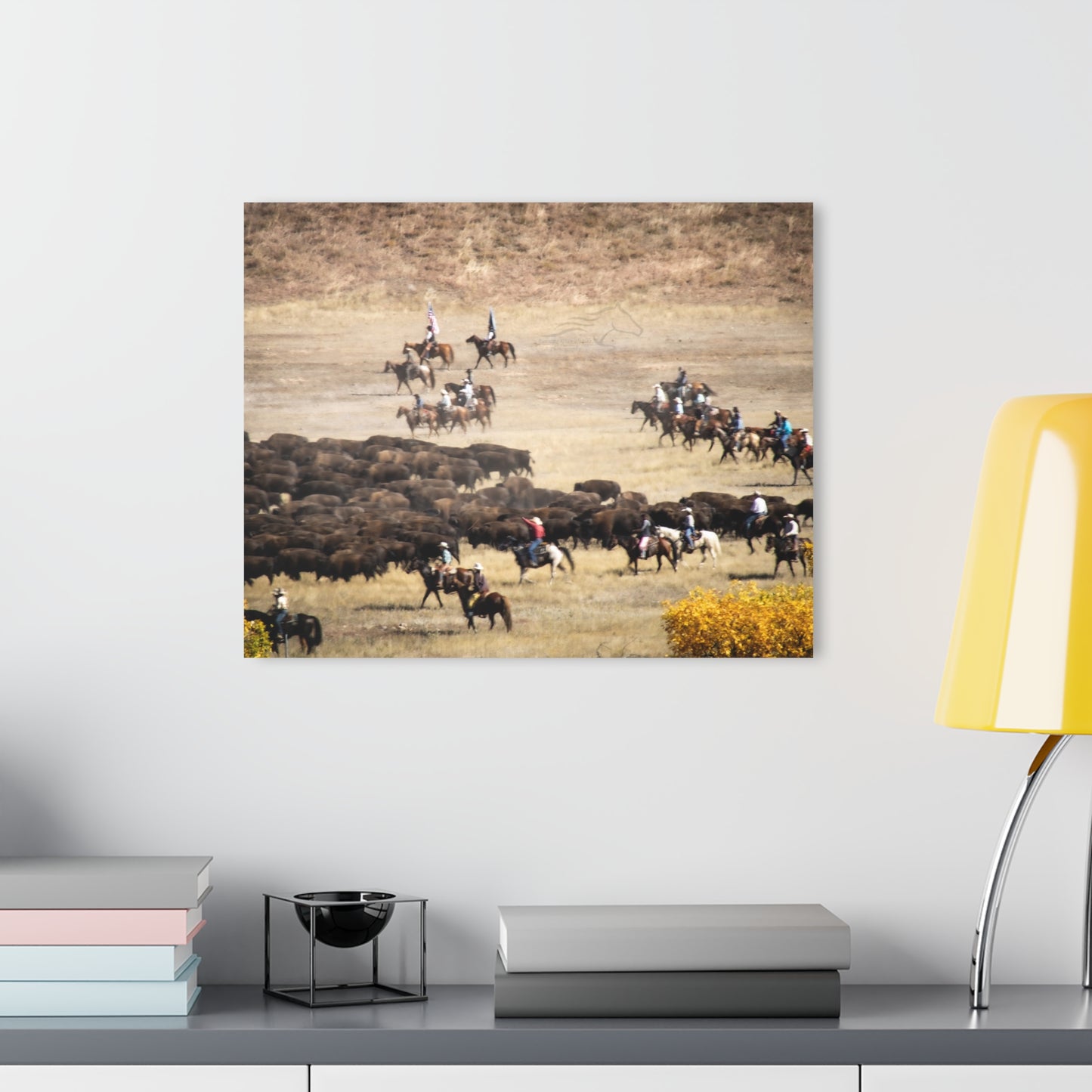 Cowboys and Buffalo Acrylic