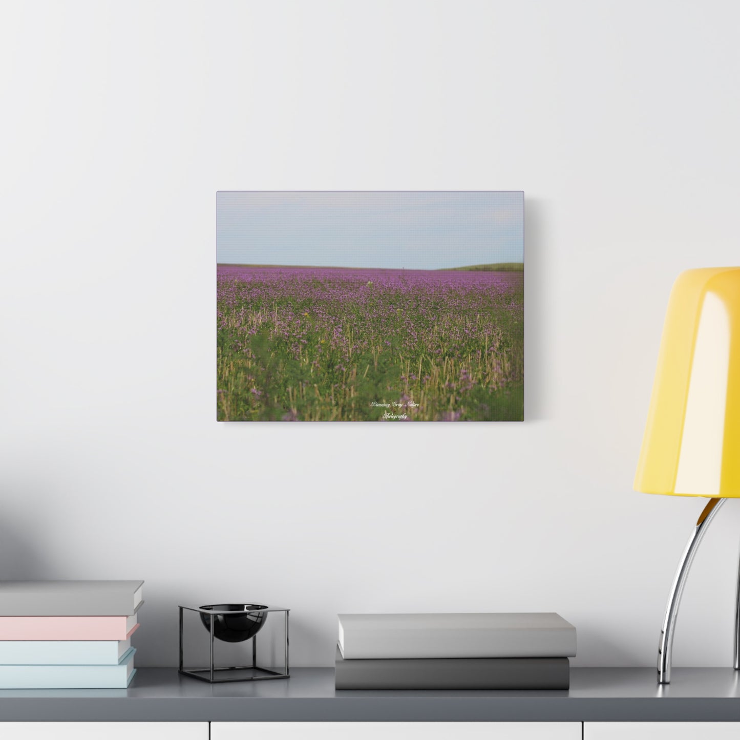 Purple Dead Nettle Field Matte Canvas, Stretched, 1.25"