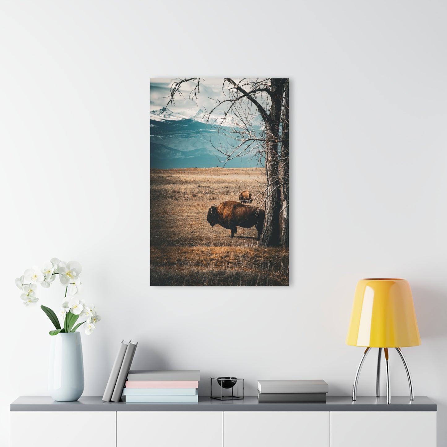 Rustic Bison Mountain Acrylic