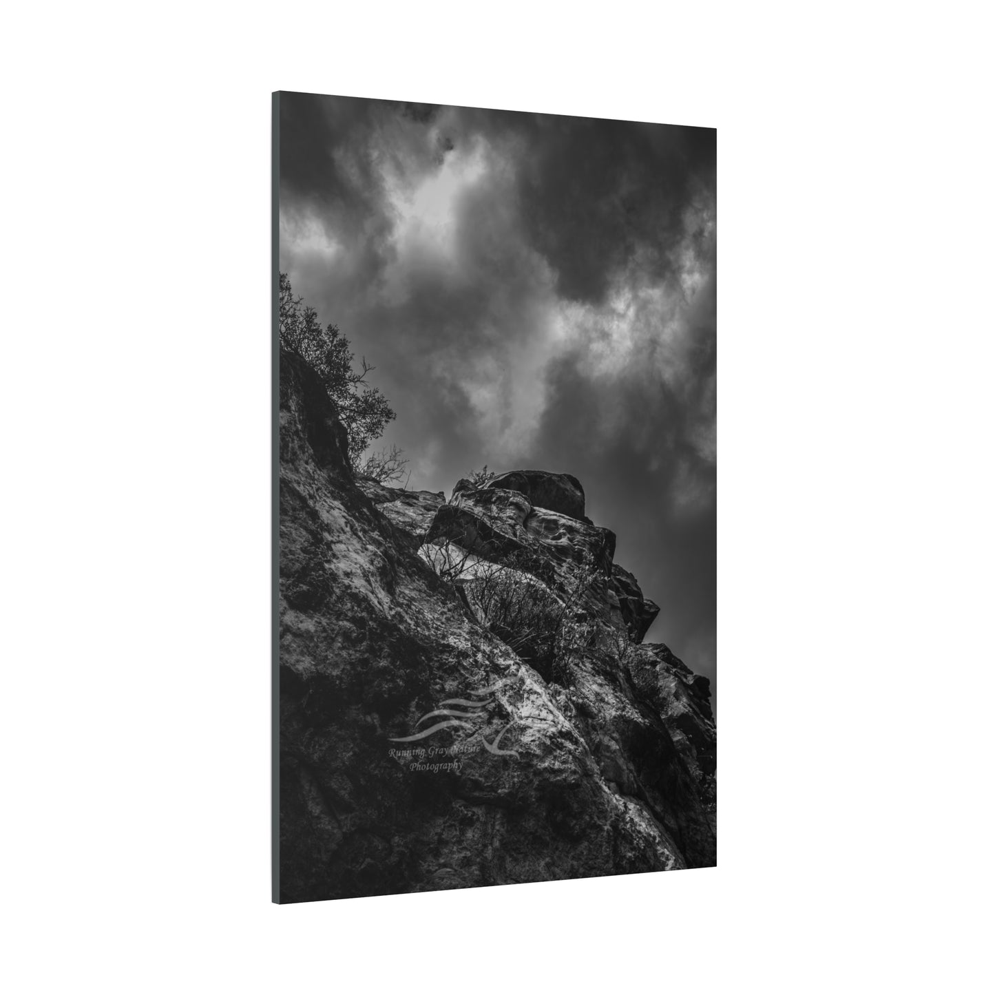 Black and White Sky View Ayres Natural Bridge Canvas