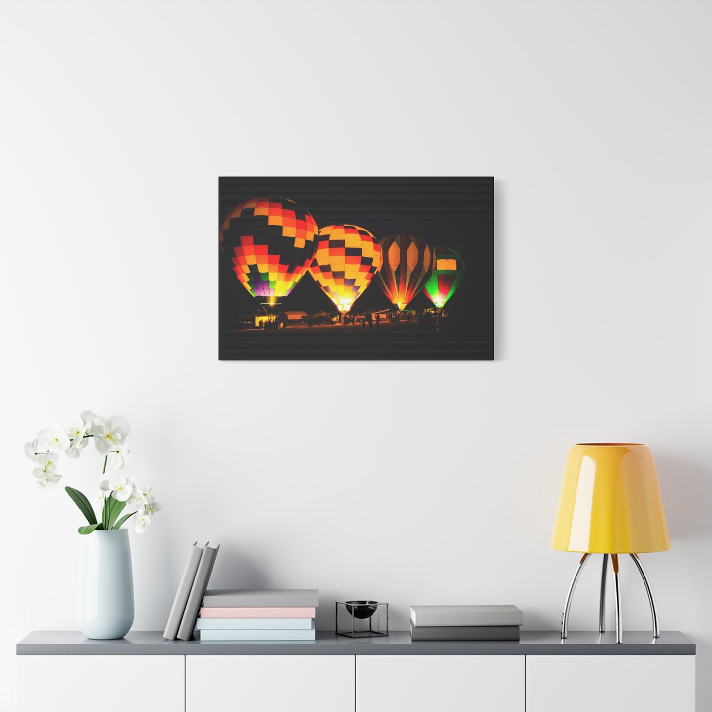 Four Colorful Hot Air Balloon Canvas
