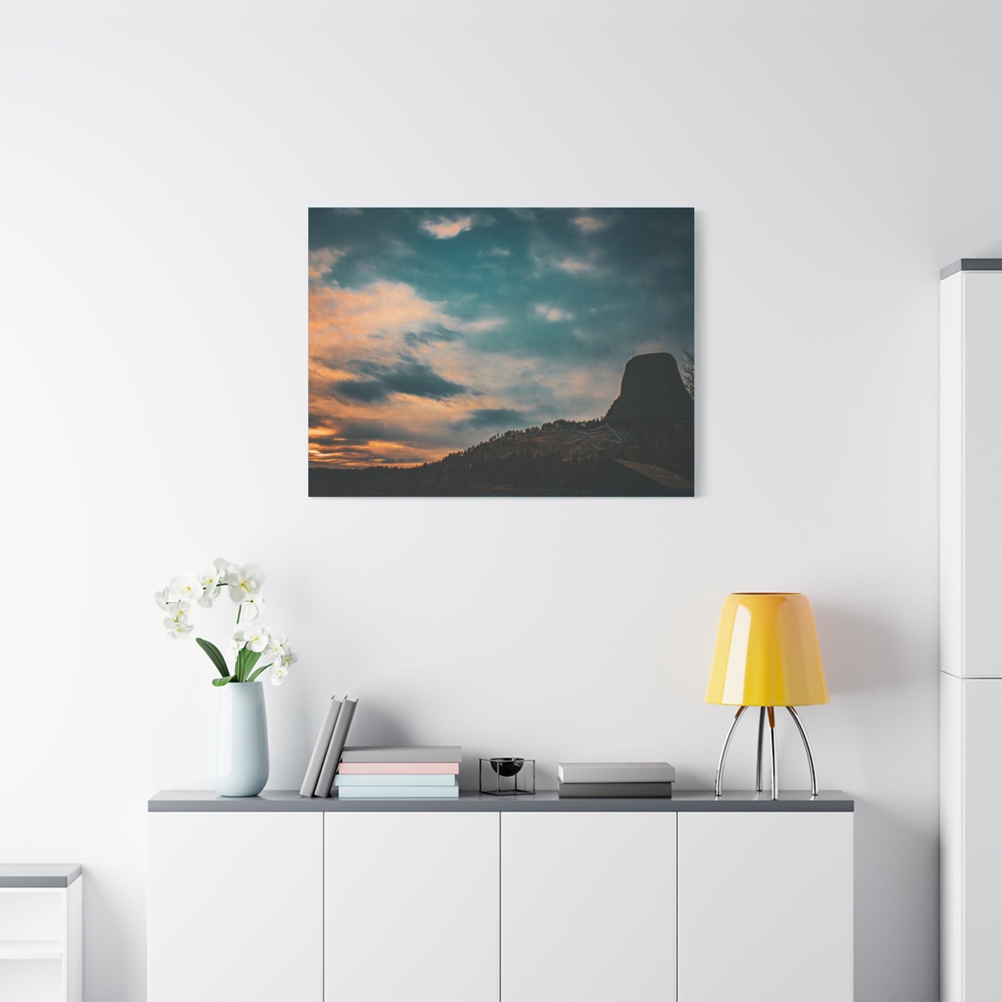 Scenic Landscape Devils Tower Canvas