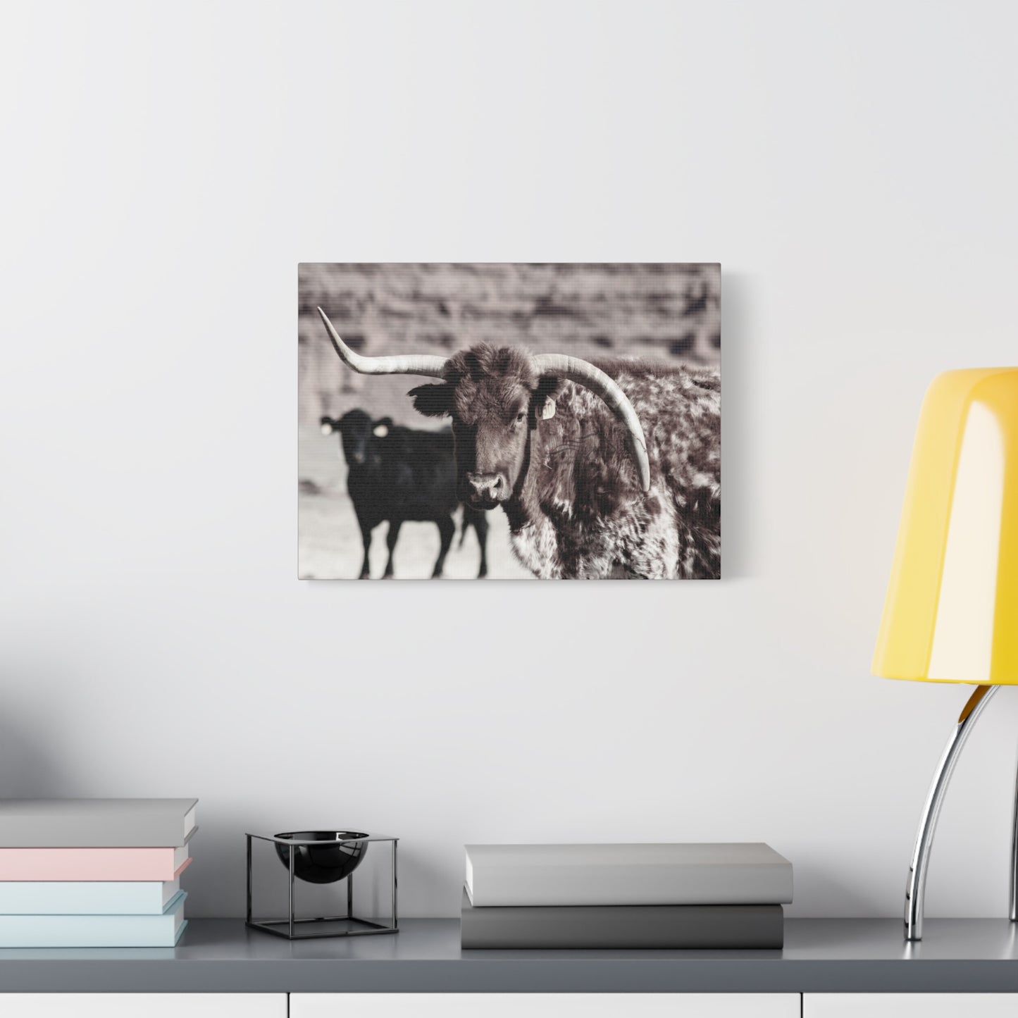 Rustic Longhorn Canvas