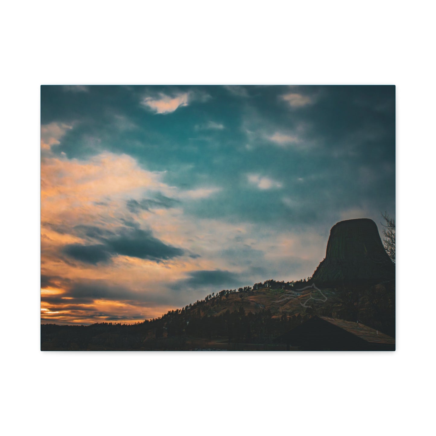 Scenic Landscape Devils Tower Canvas